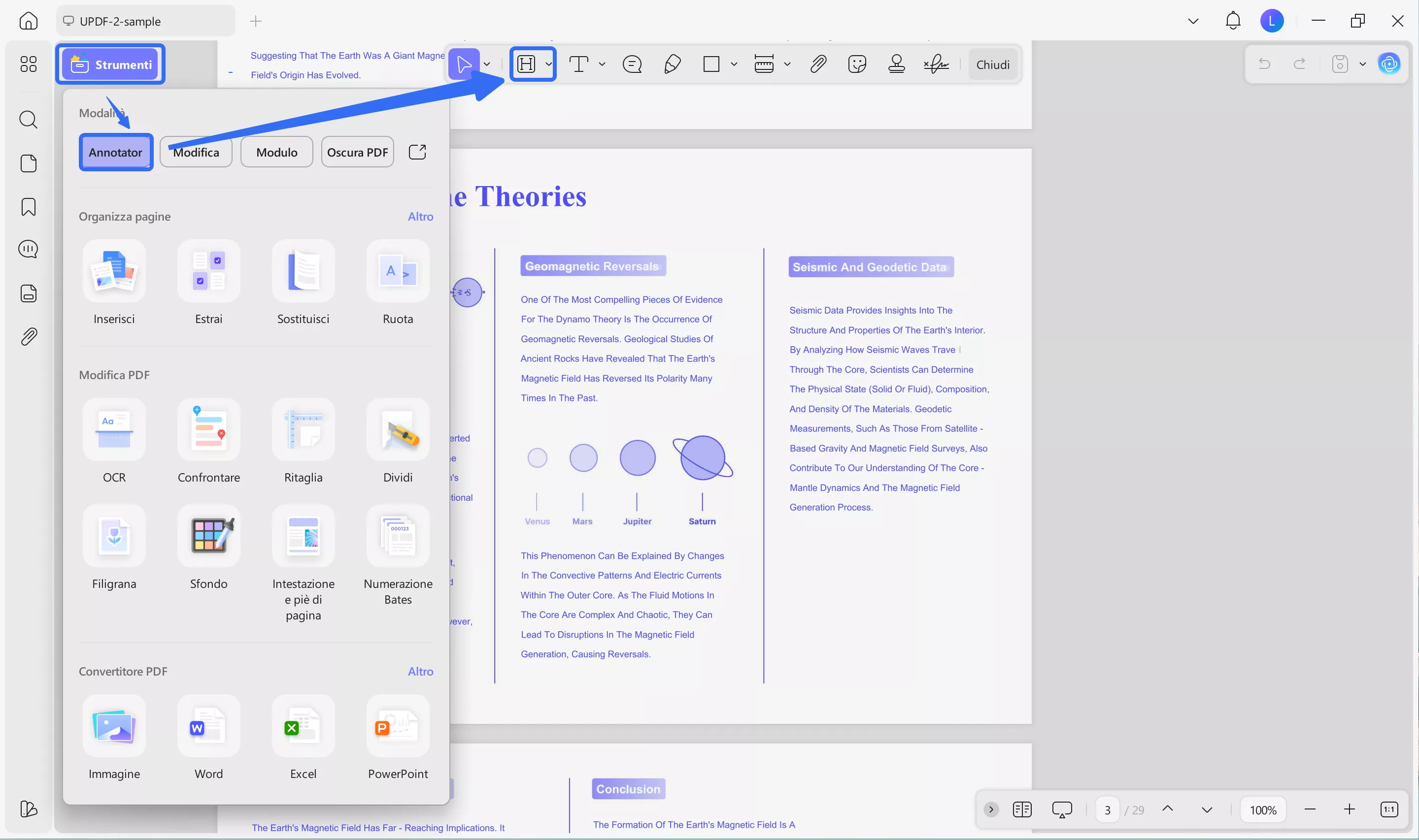 select highlight button