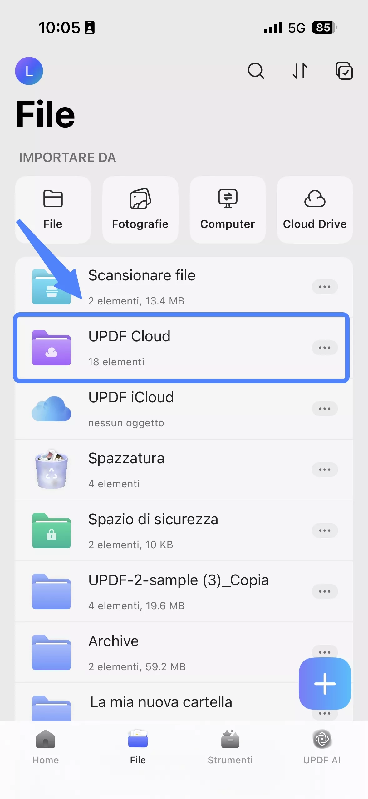 open pdf from storage or cloud with updf