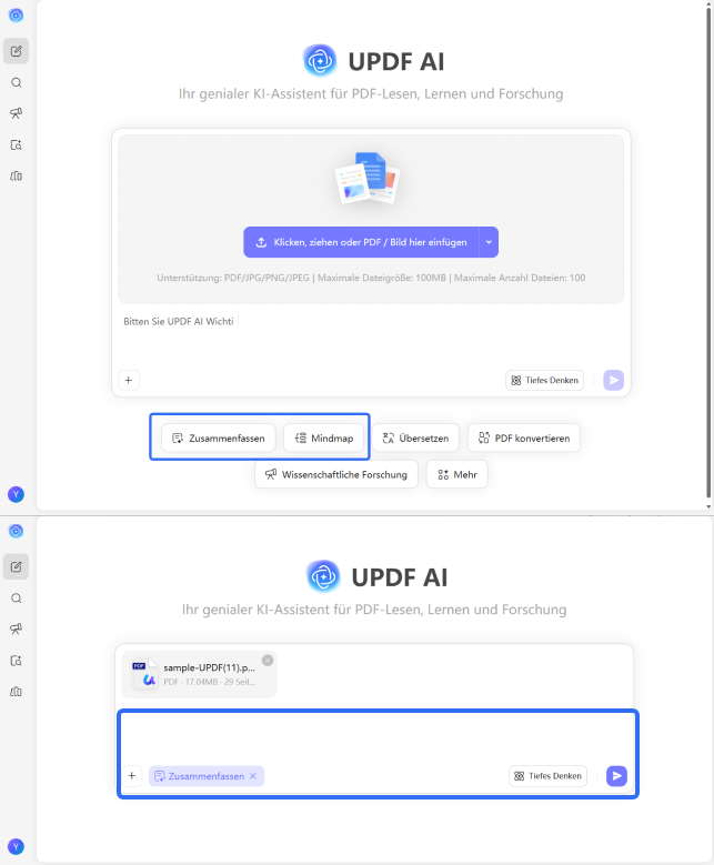 texteingabe im neuen chat