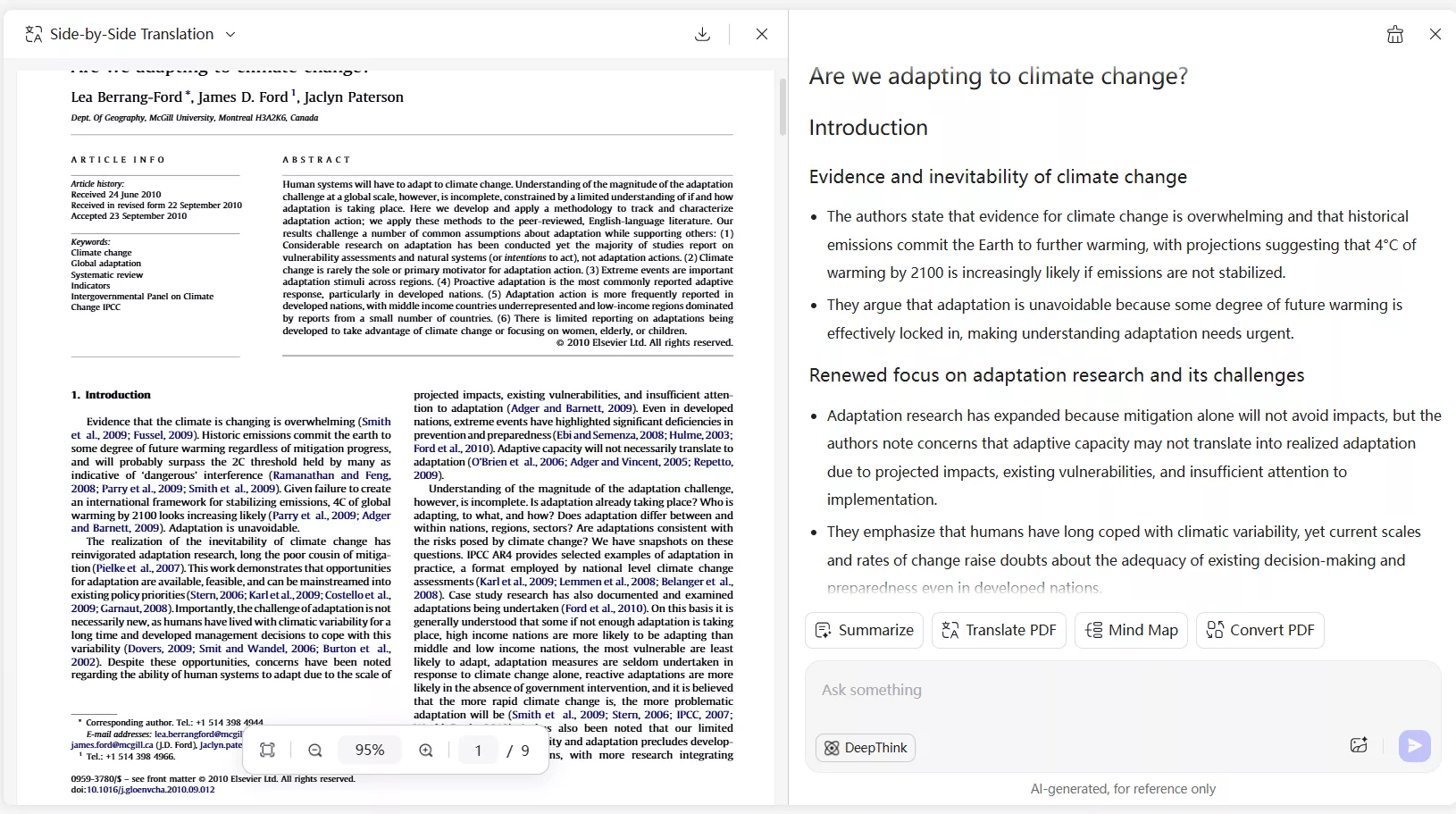 updf ai summarize pdf