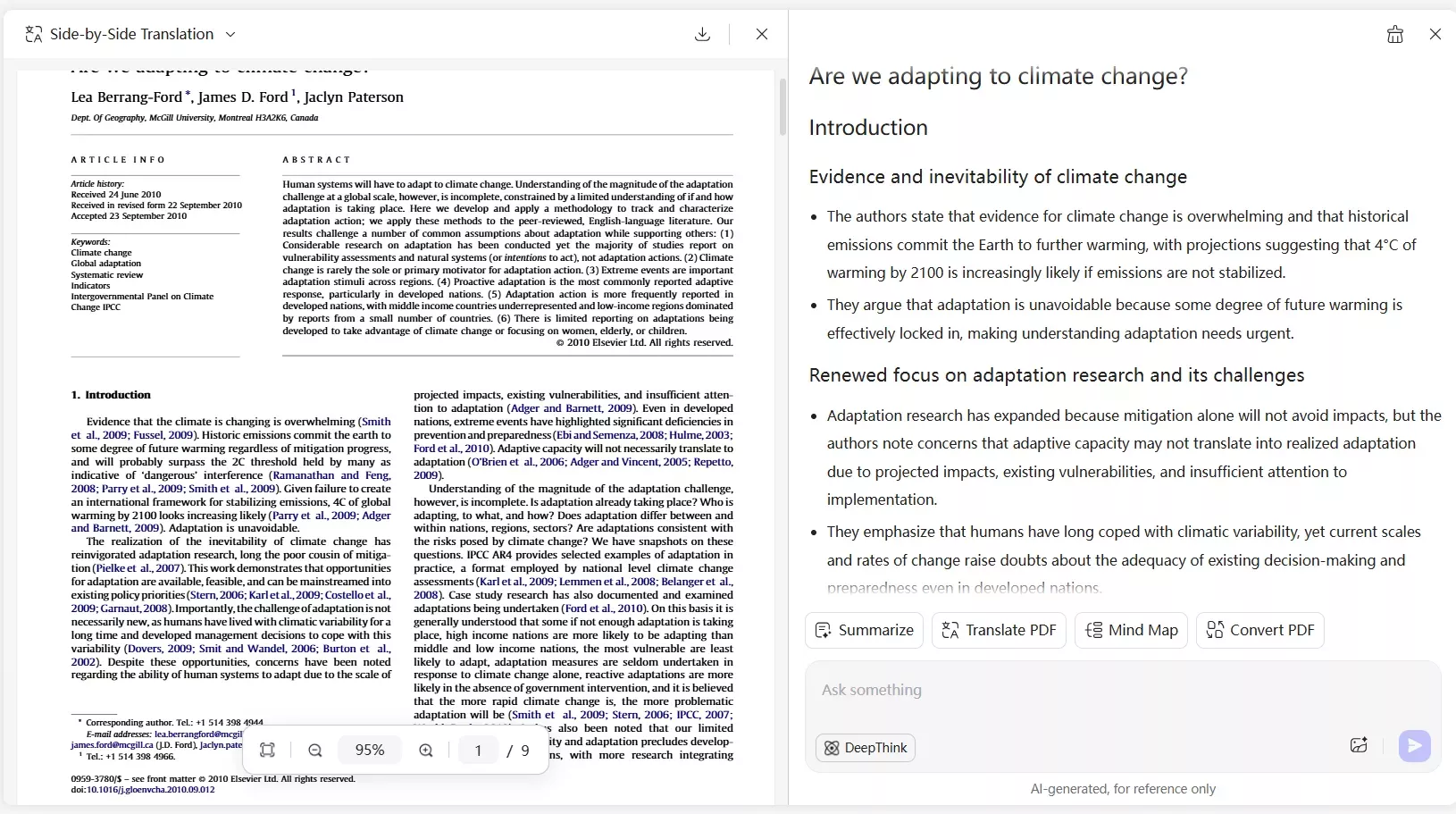 updf ai summarize pdf