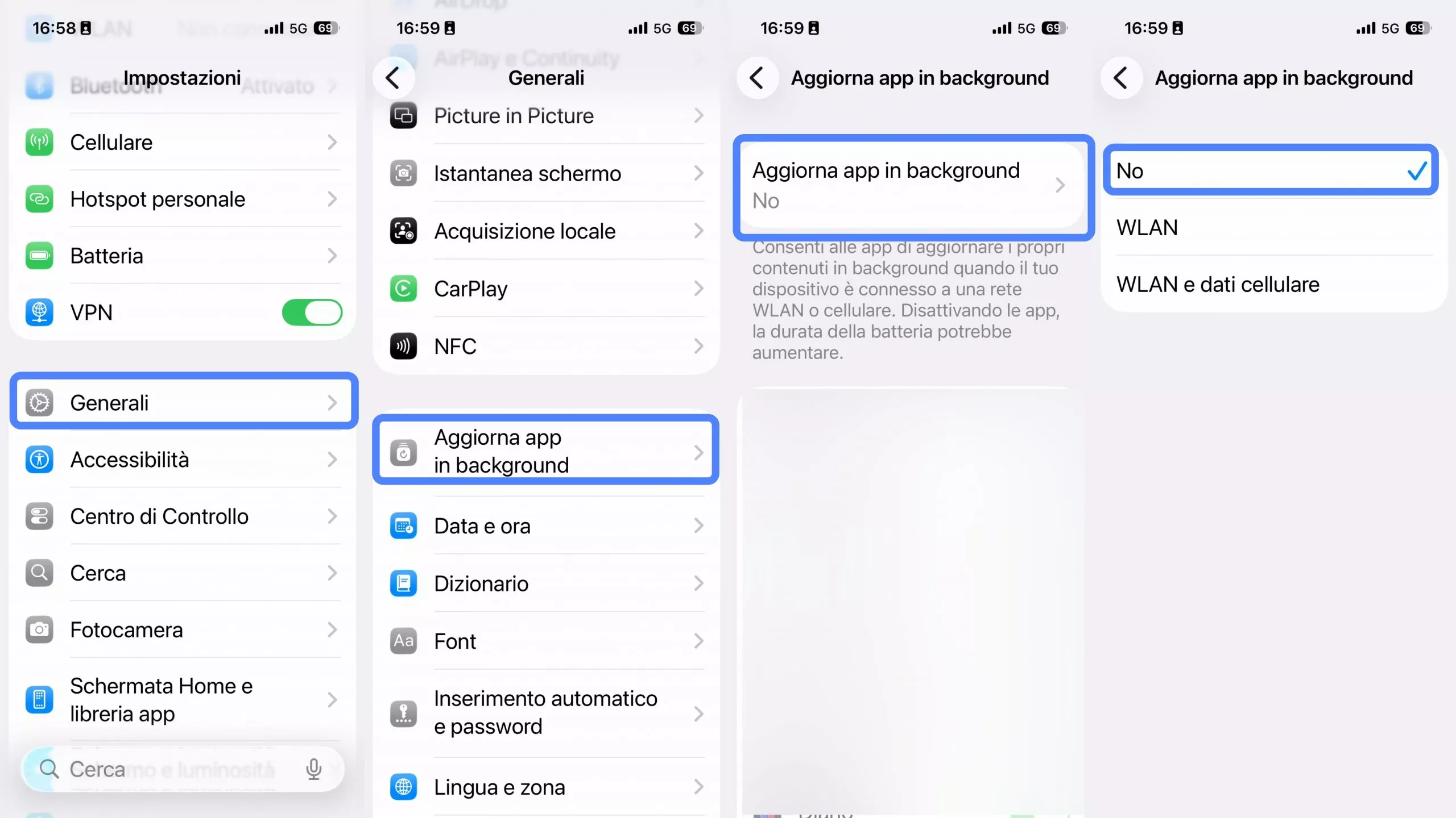 disable background app refresh iphone