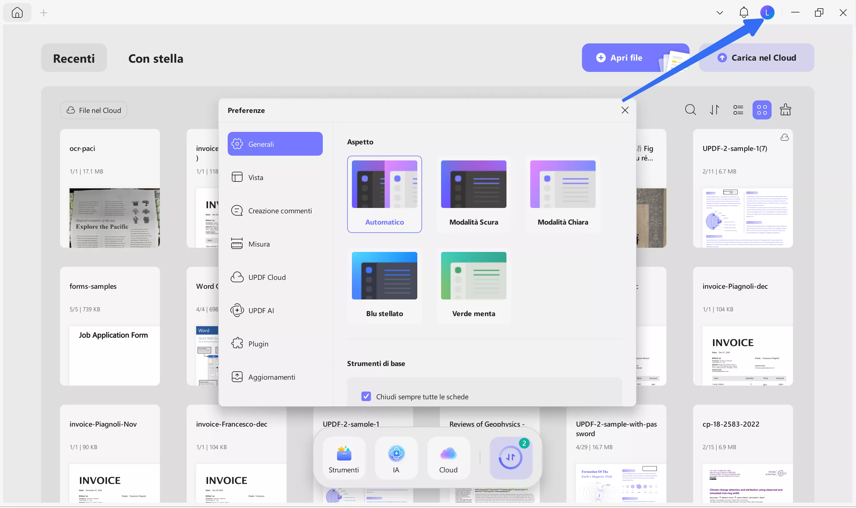 change appearance updf windows