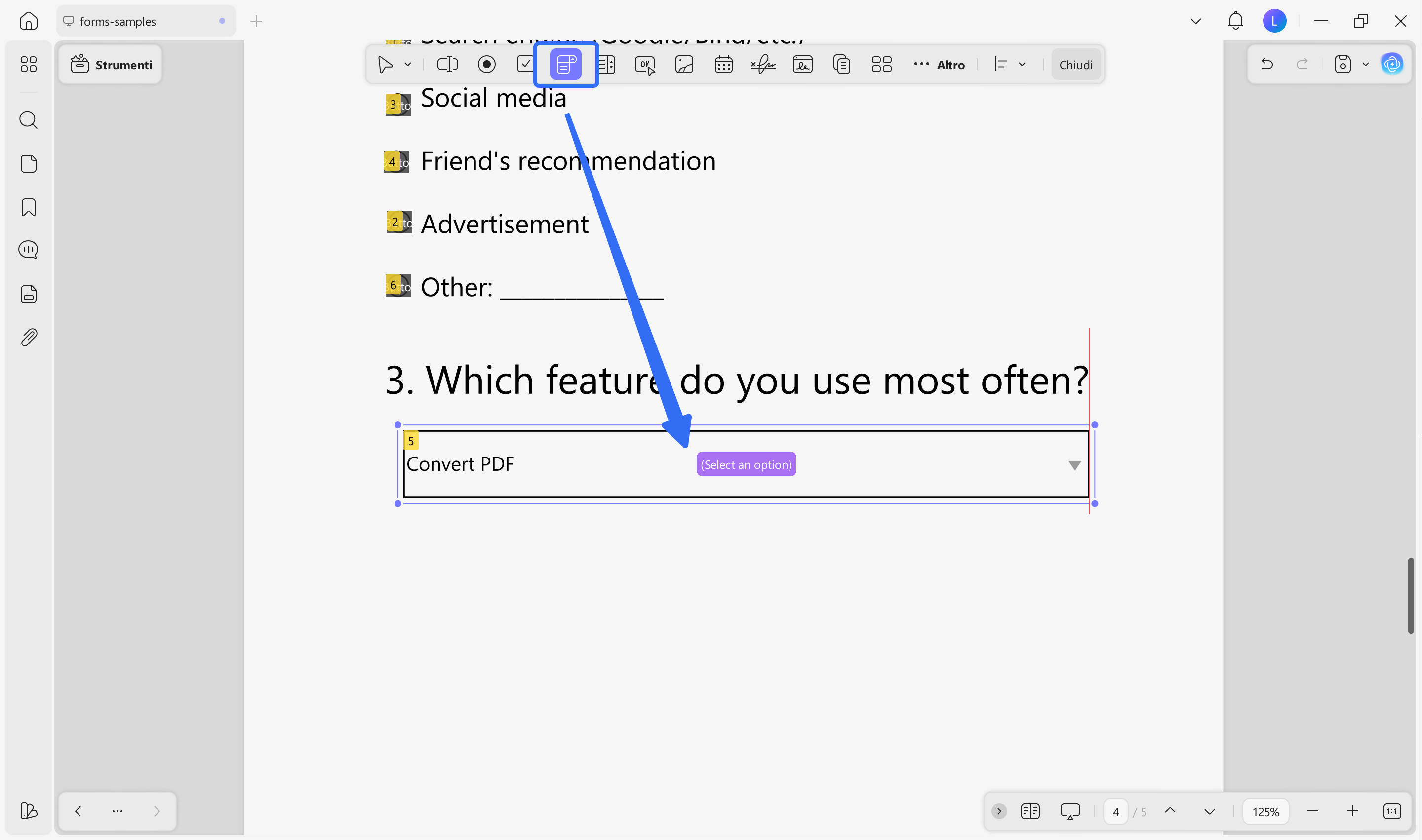 how to edit drop down list in pdf updf