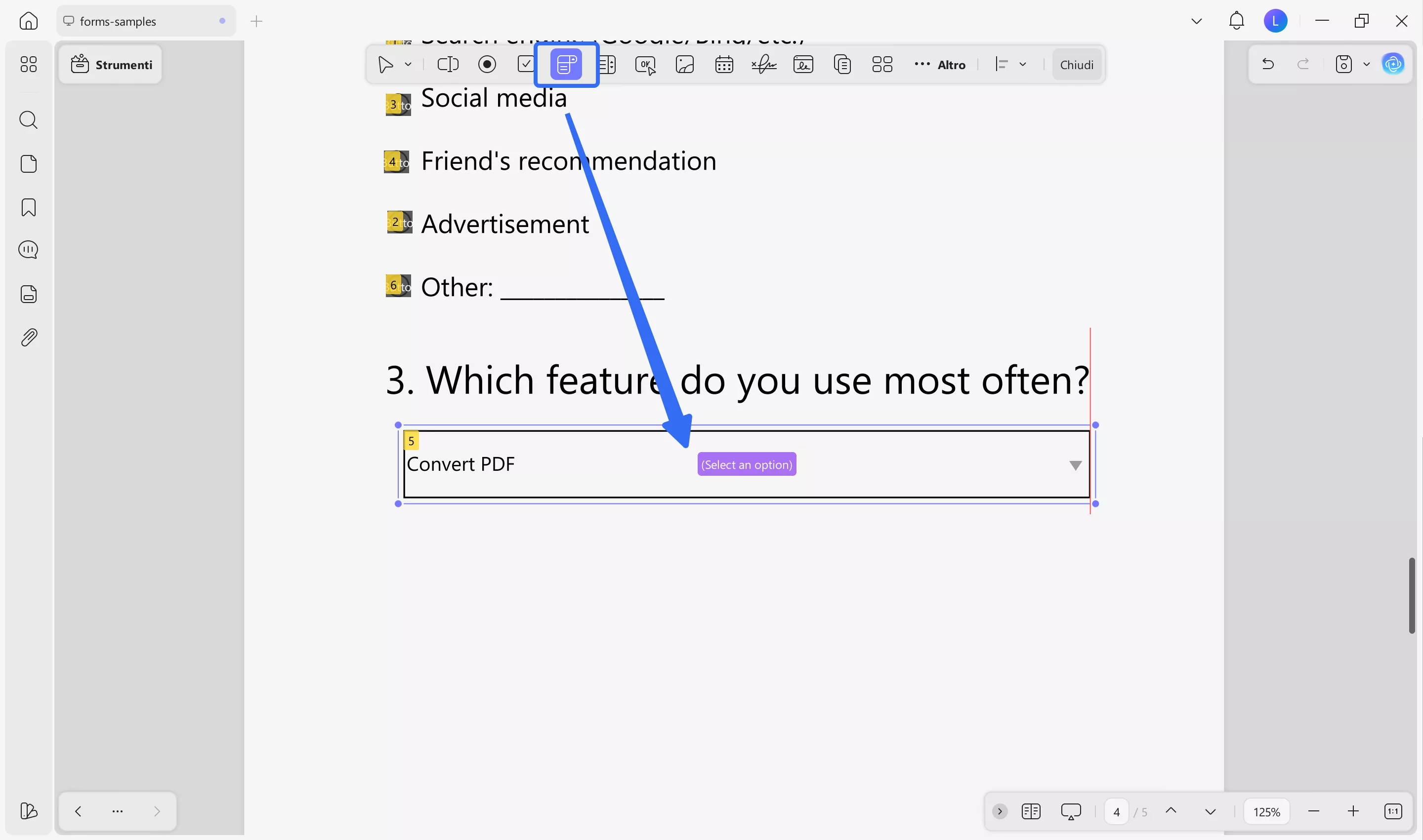 how to edit drop down list in pdf updf