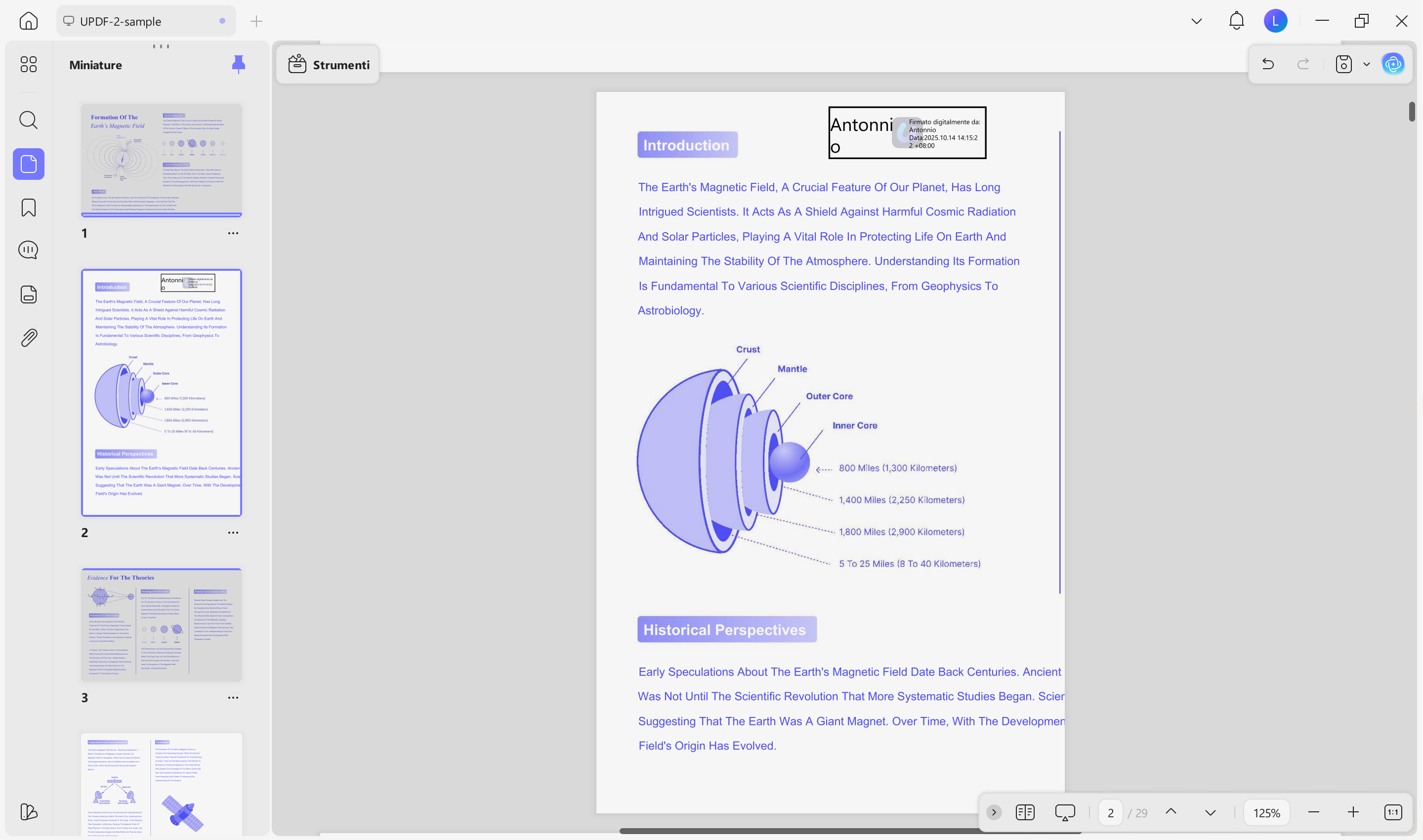divide a word page into 4 read