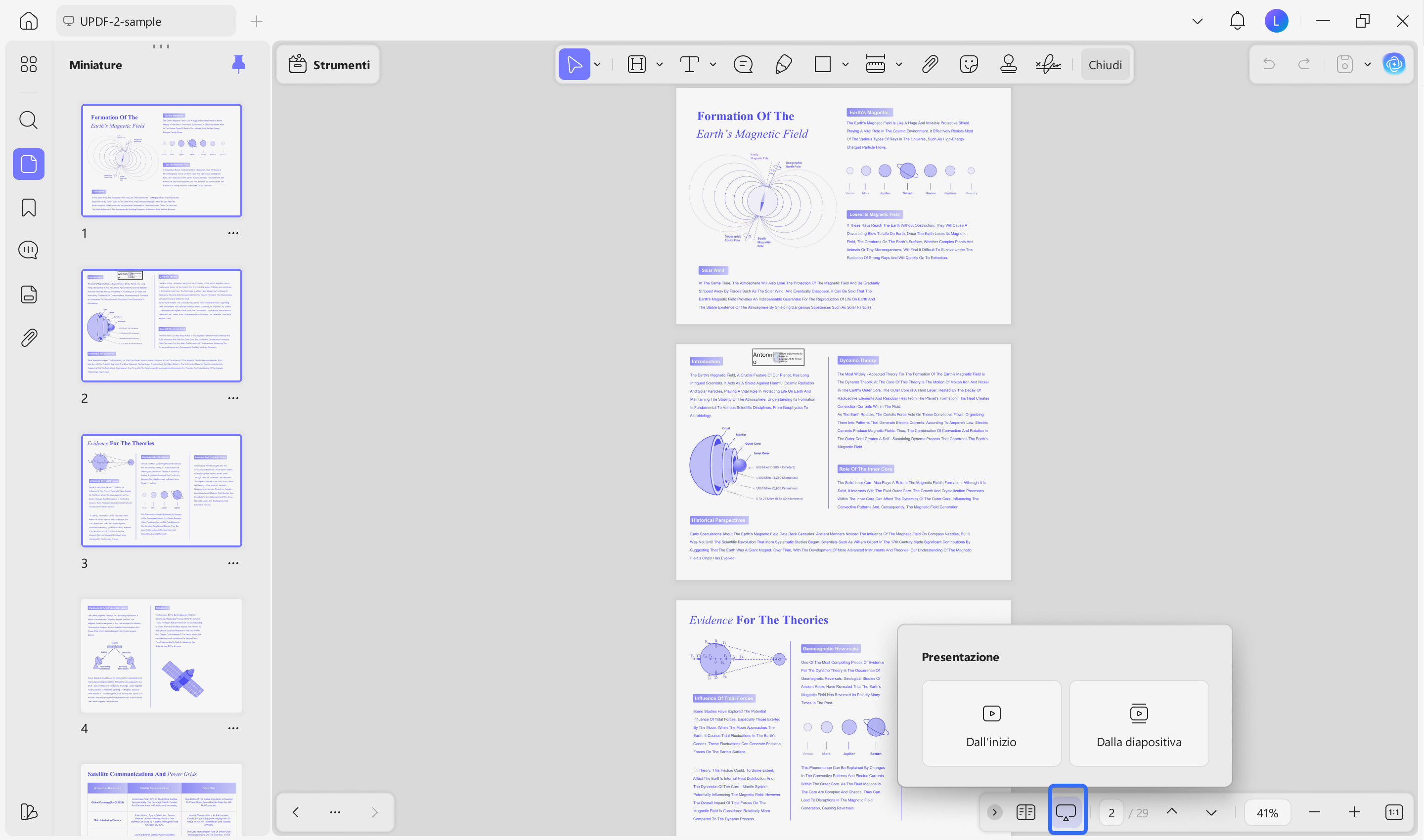 display pdf as presentation updf windows