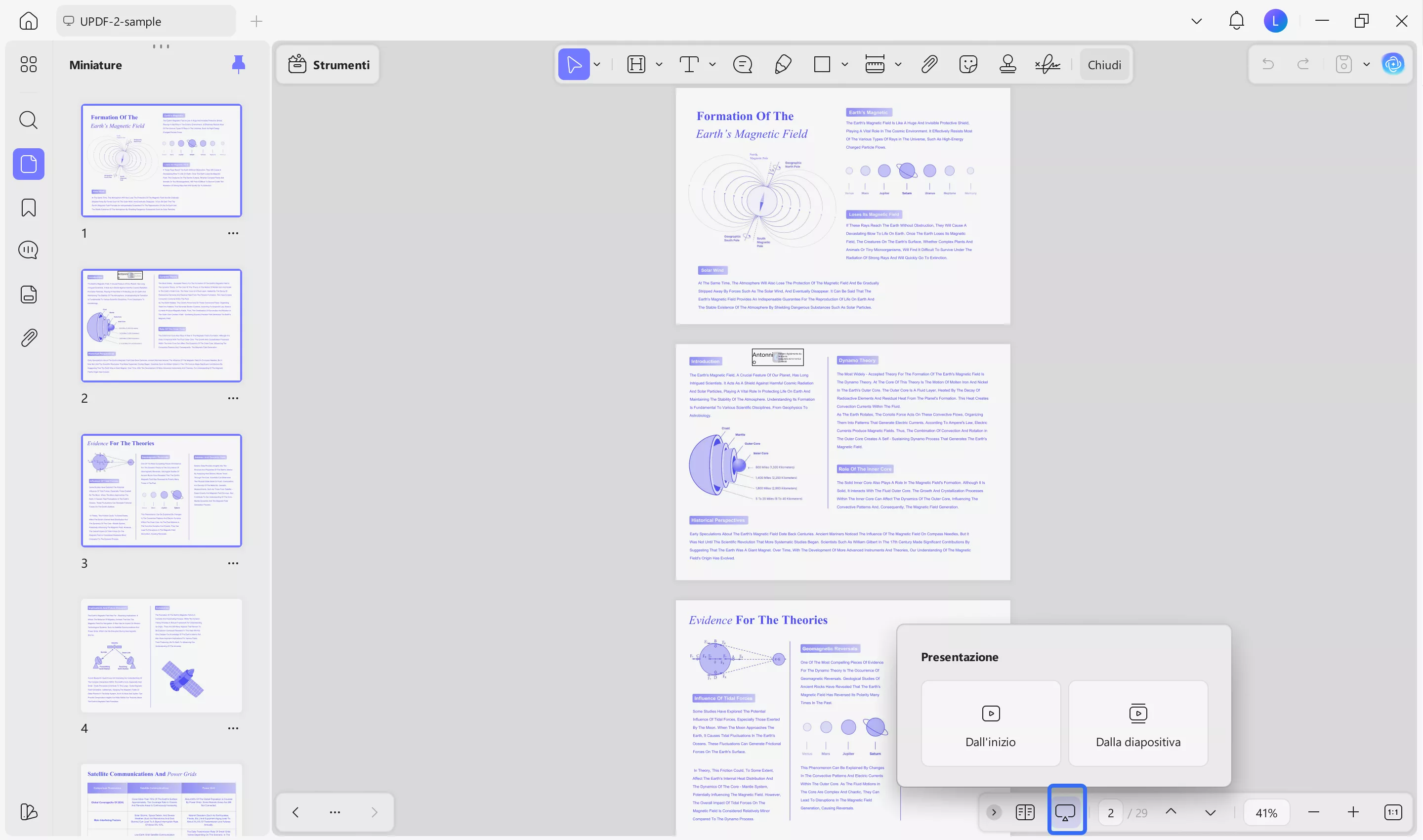 display pdf as presentation updf windows