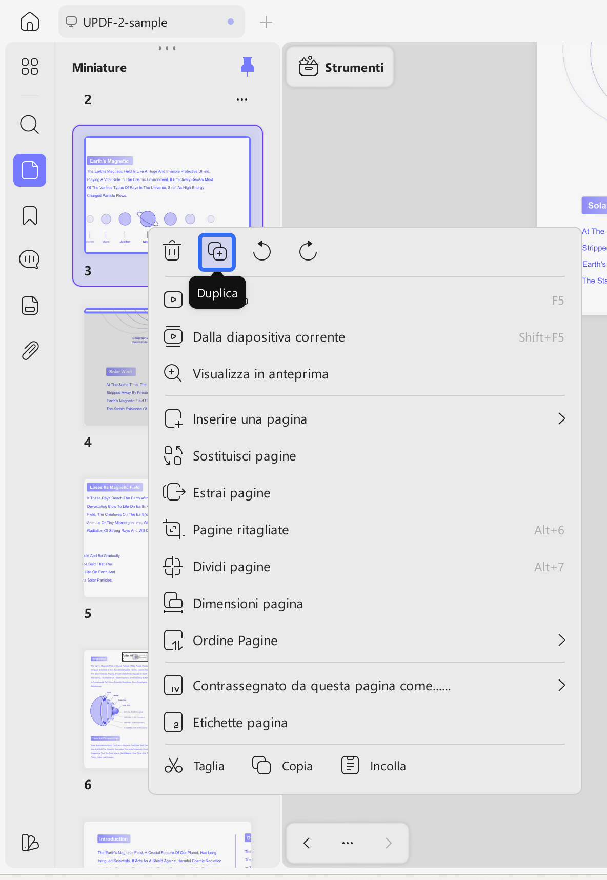 divide a word page into 4 delete