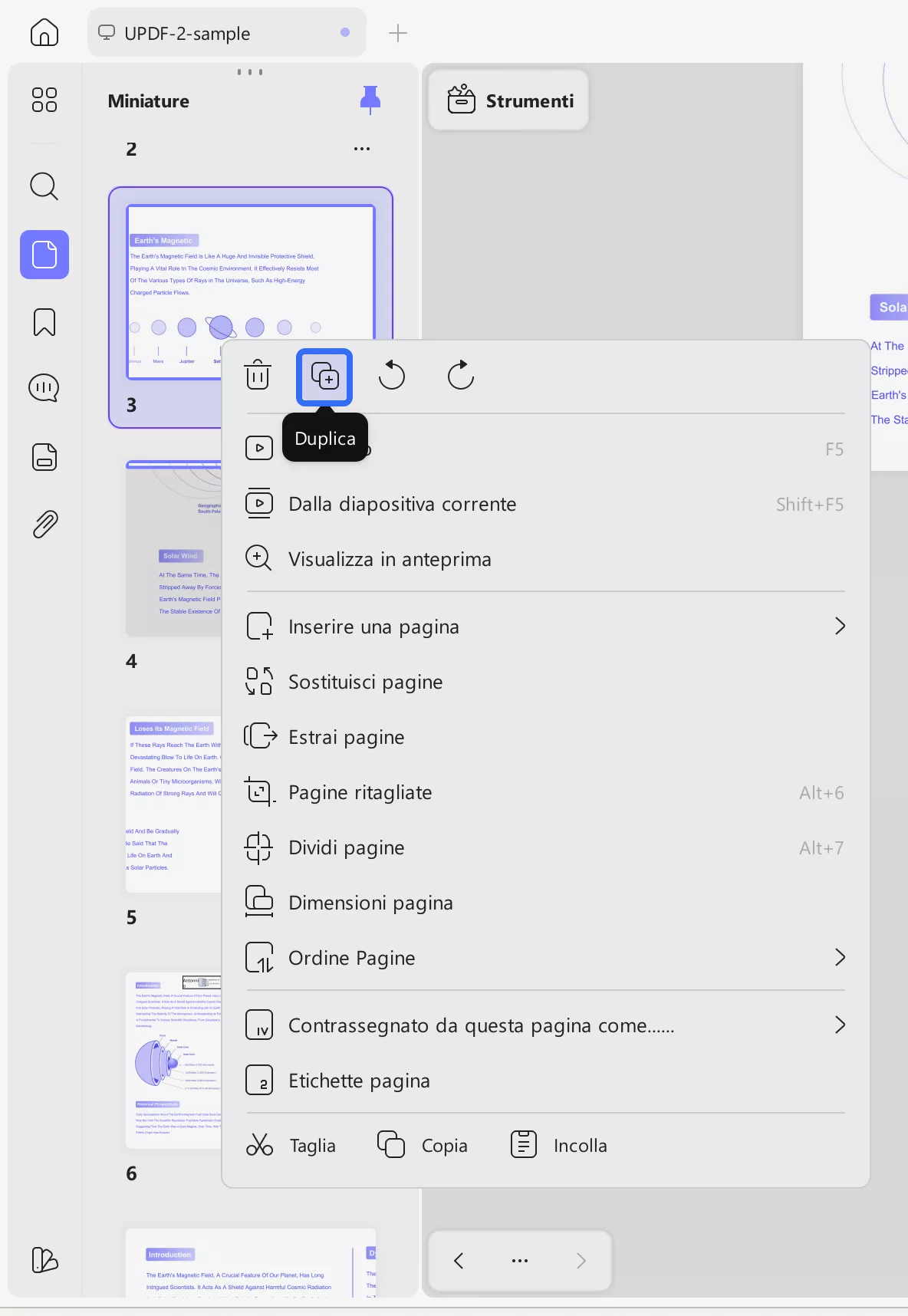 divide a word page into 4 delete
