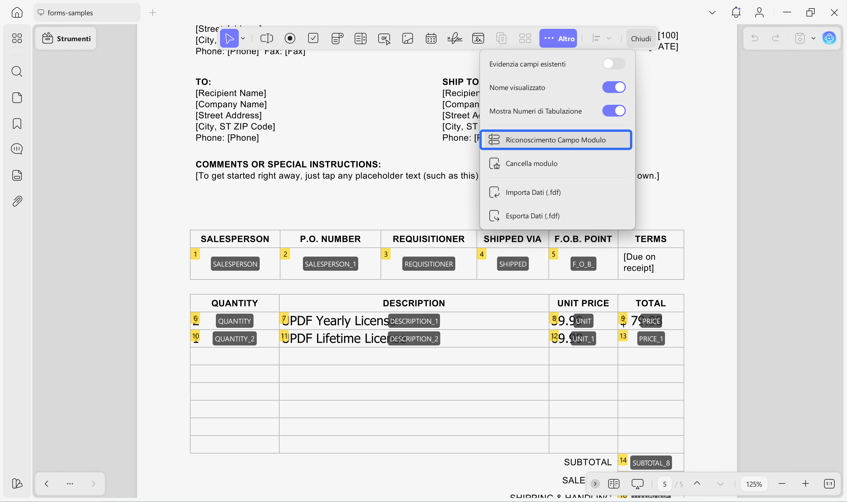 form field recognition