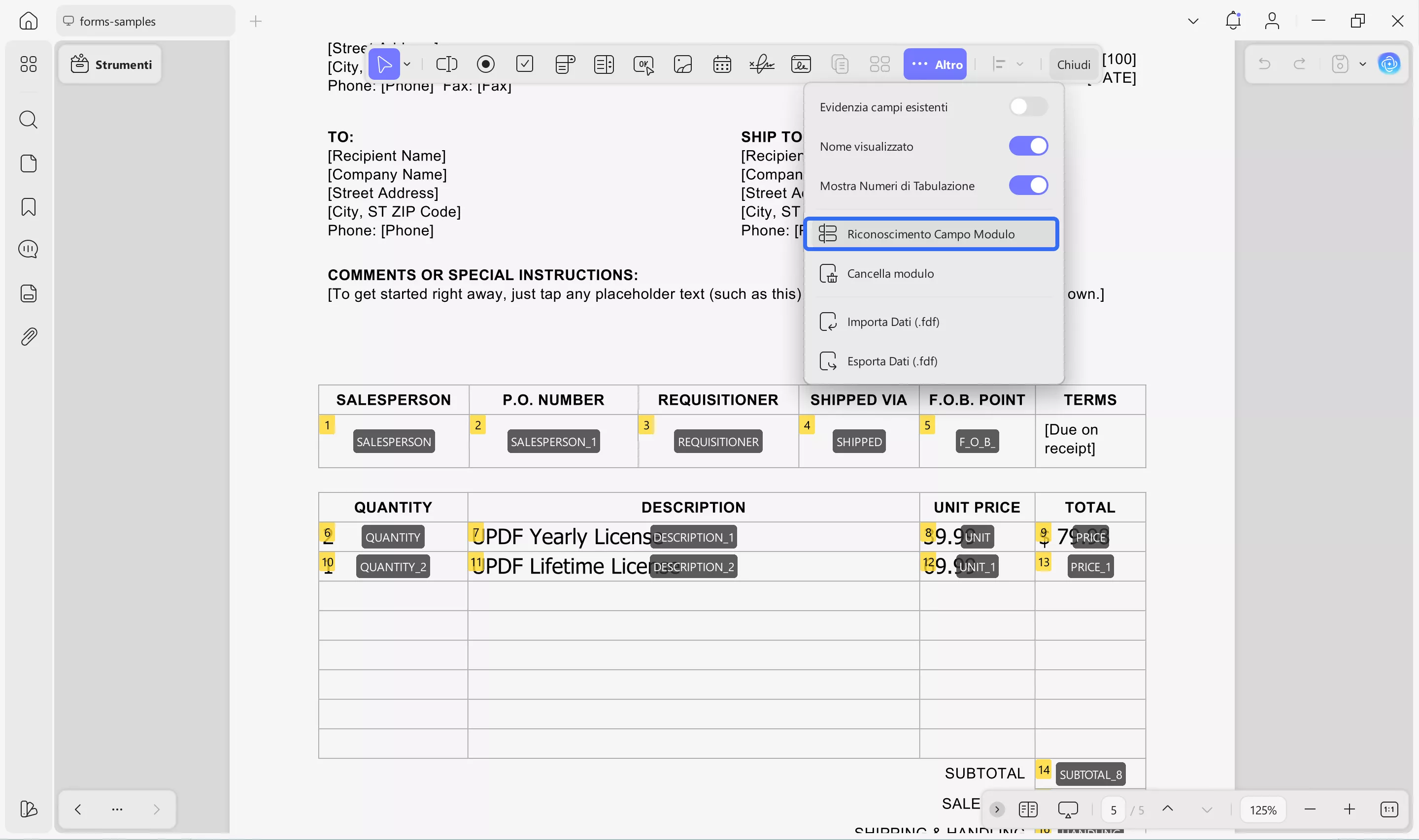 form field recognition