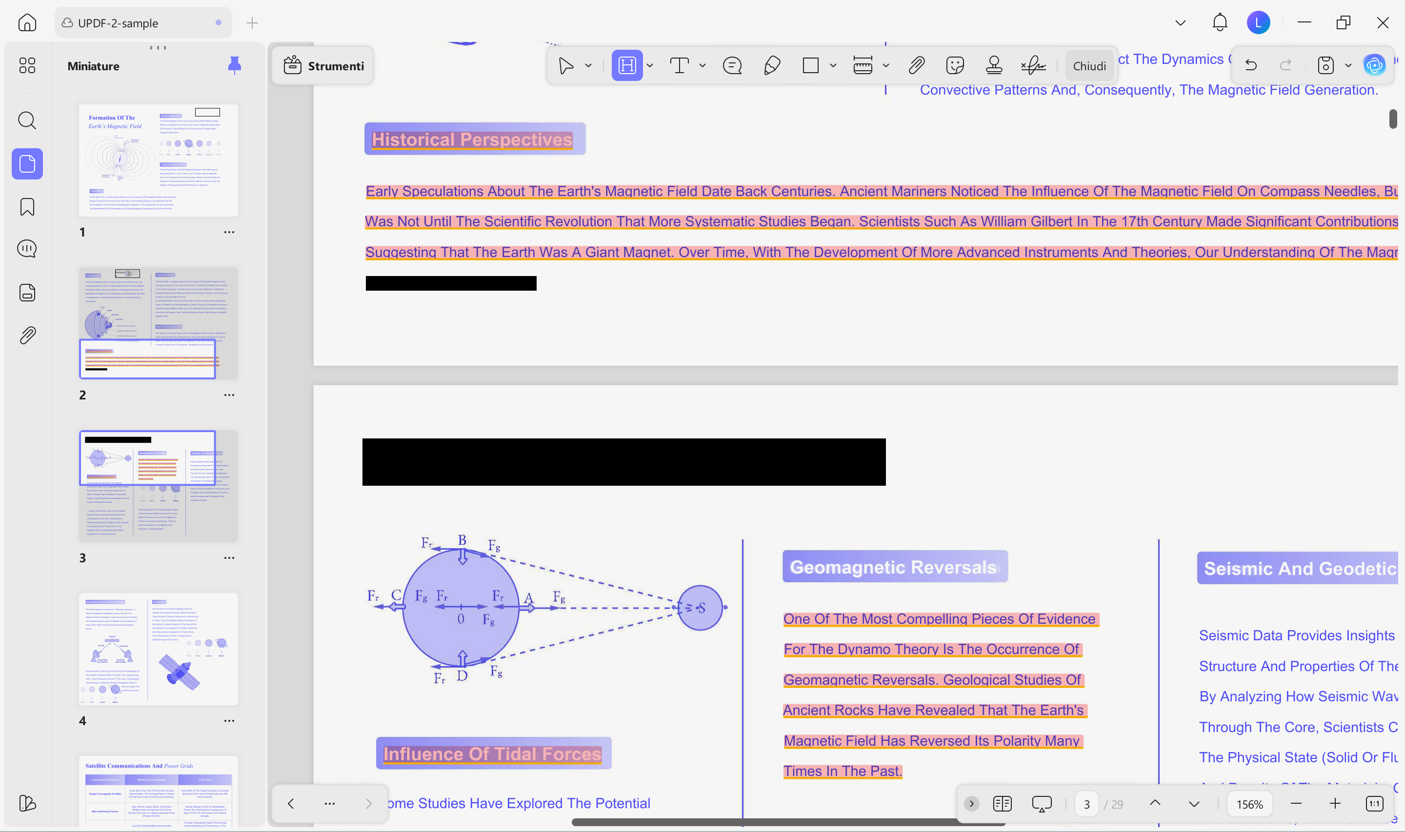 evidenzia sottolinea e redigi su più pagine