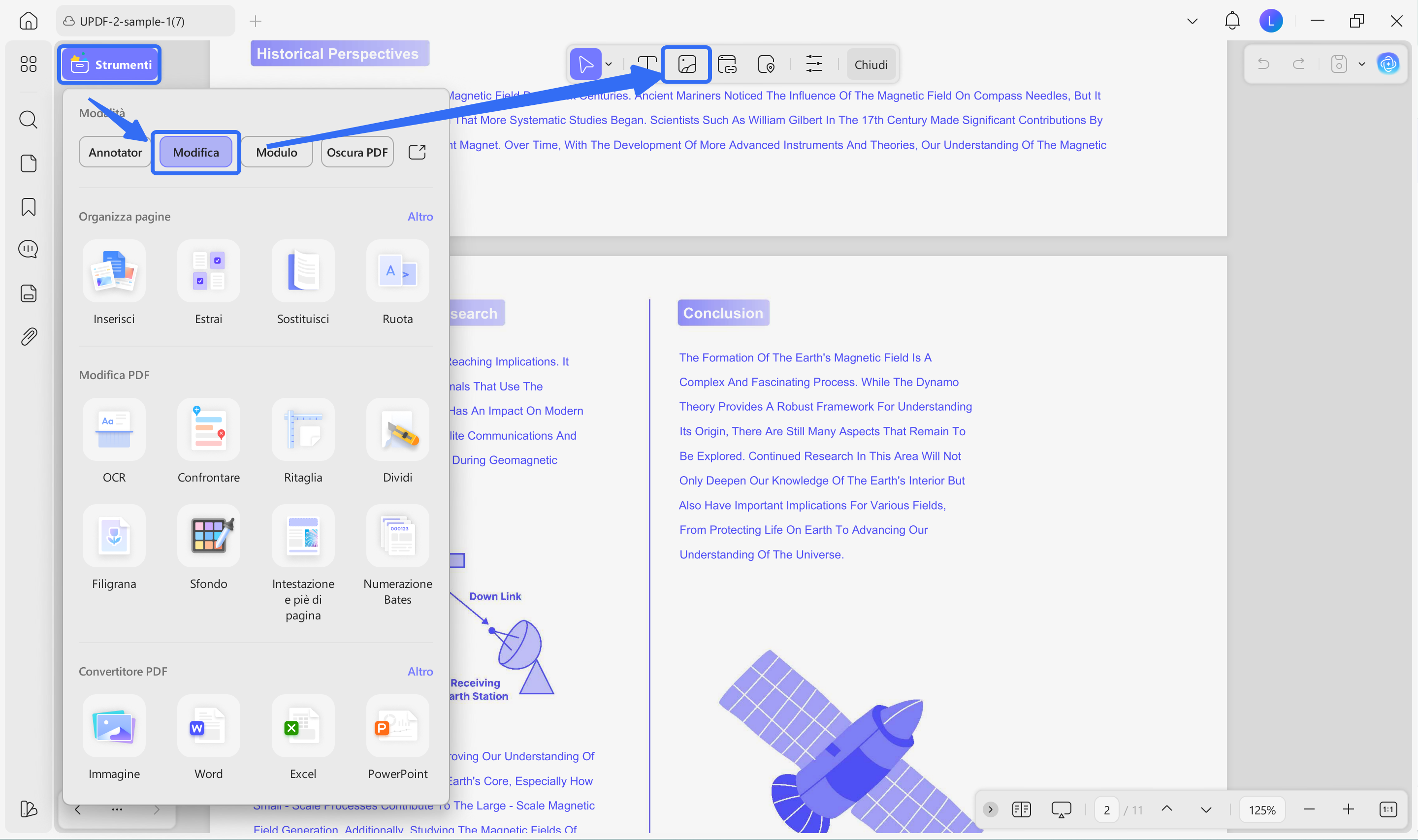  add image to your pdf using the image option with UPDF