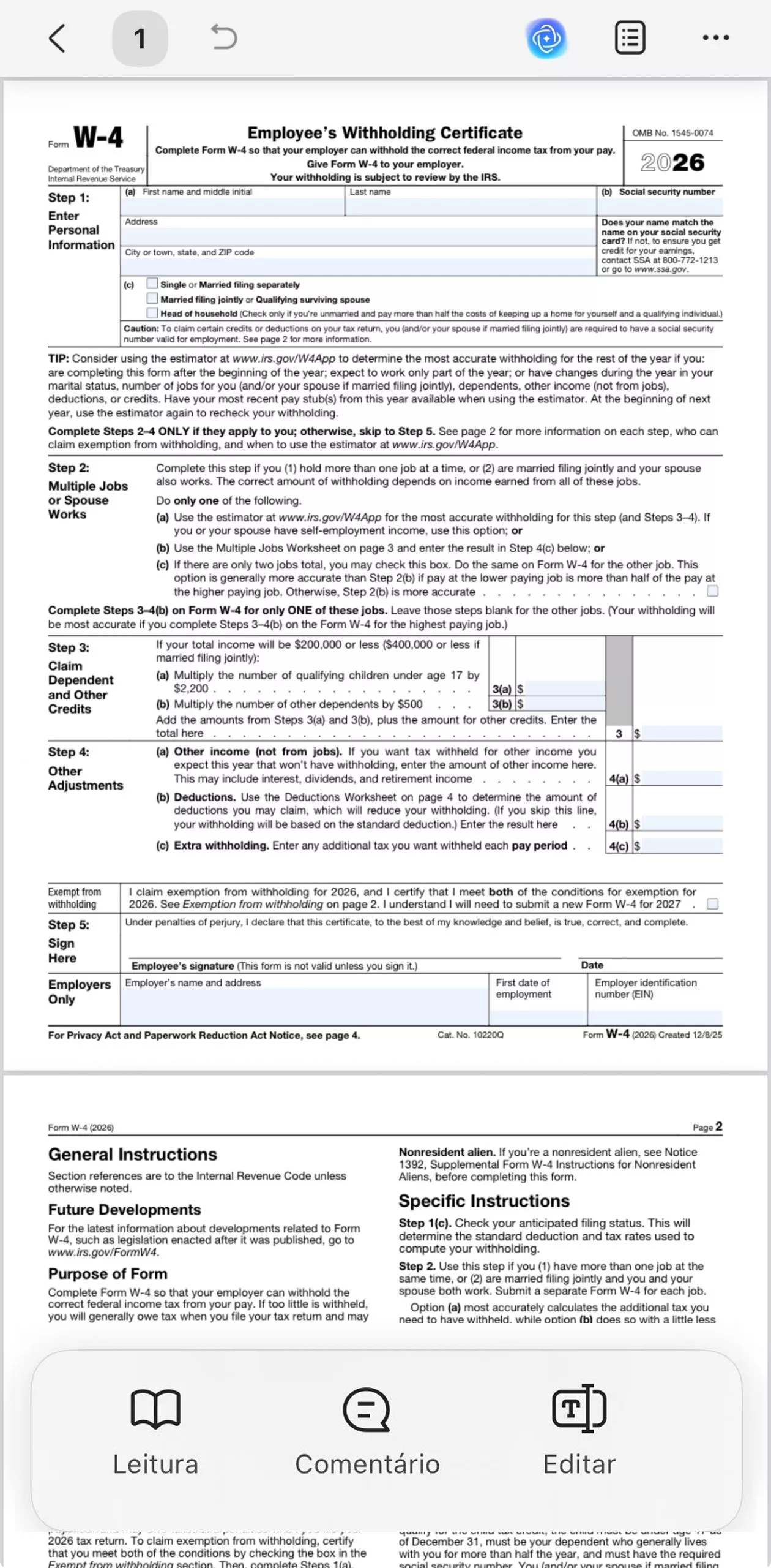 updf ios destaca os campos existentes para você
