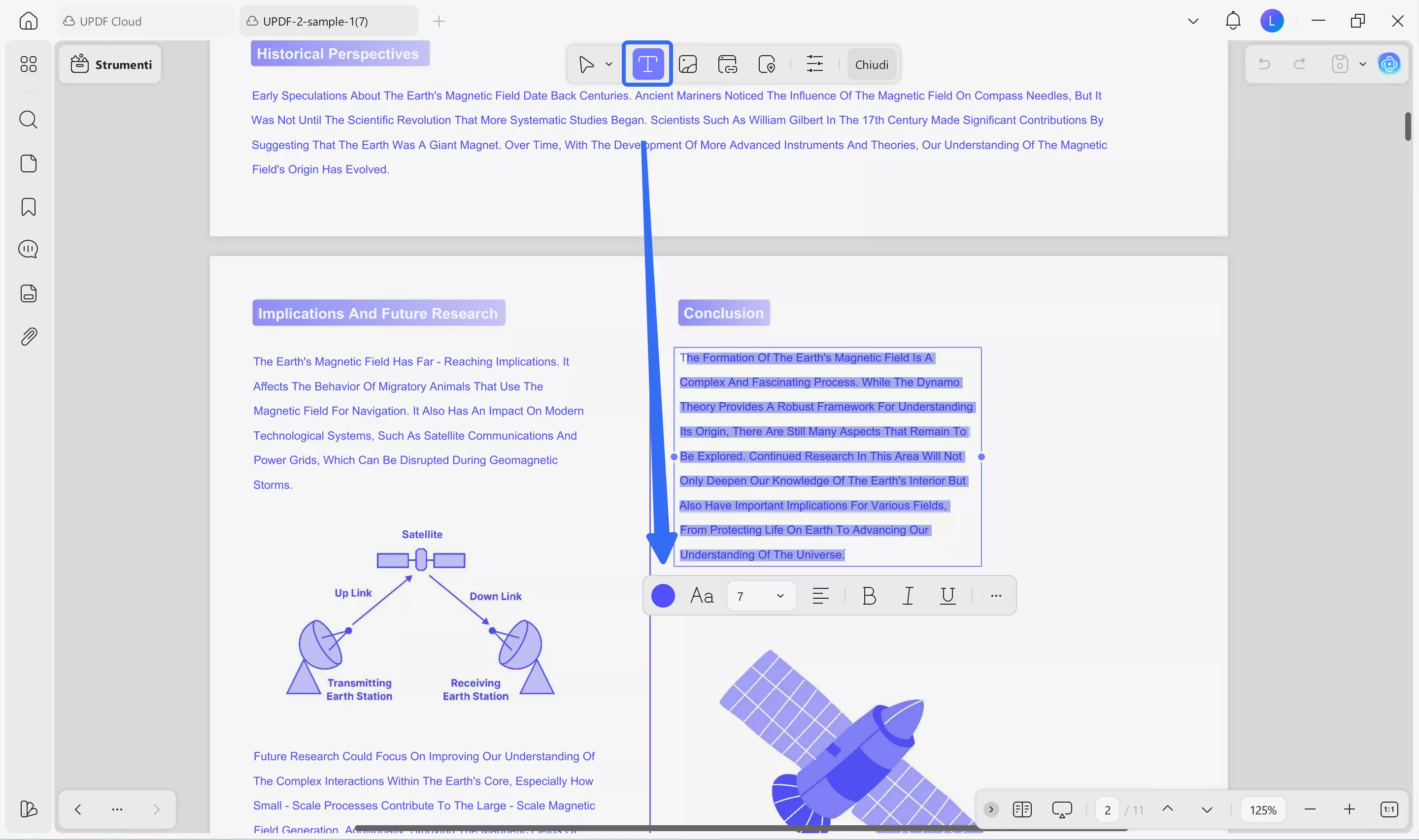 make changes to the text with UPDF