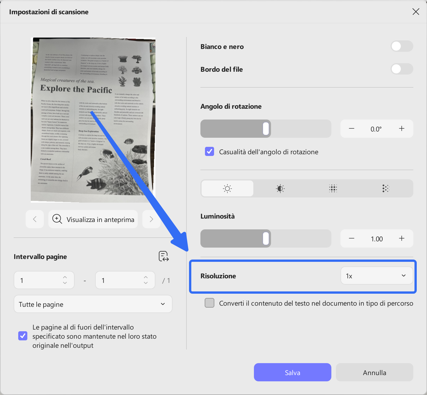 settings for image pdf updf windows