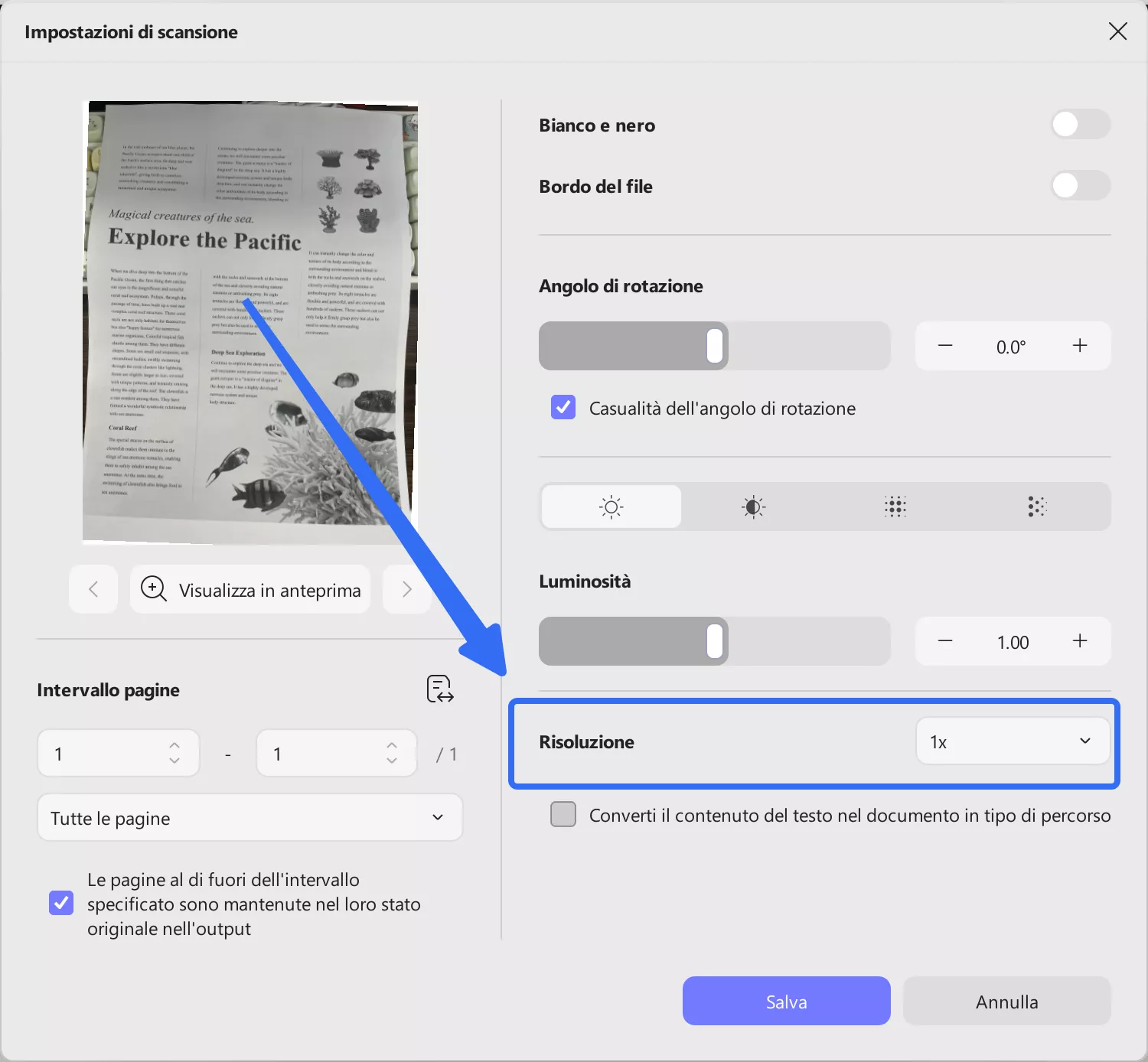 settings for image pdf updf windows