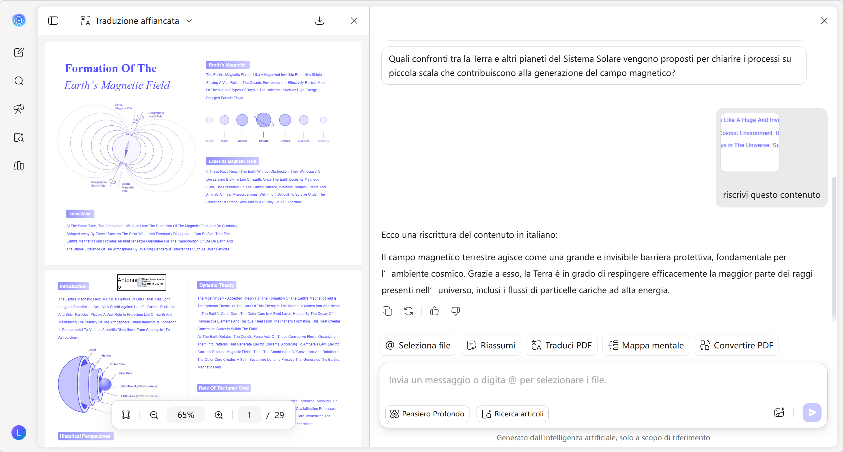 Rewrite the content in PDF with updf's online ai assistant