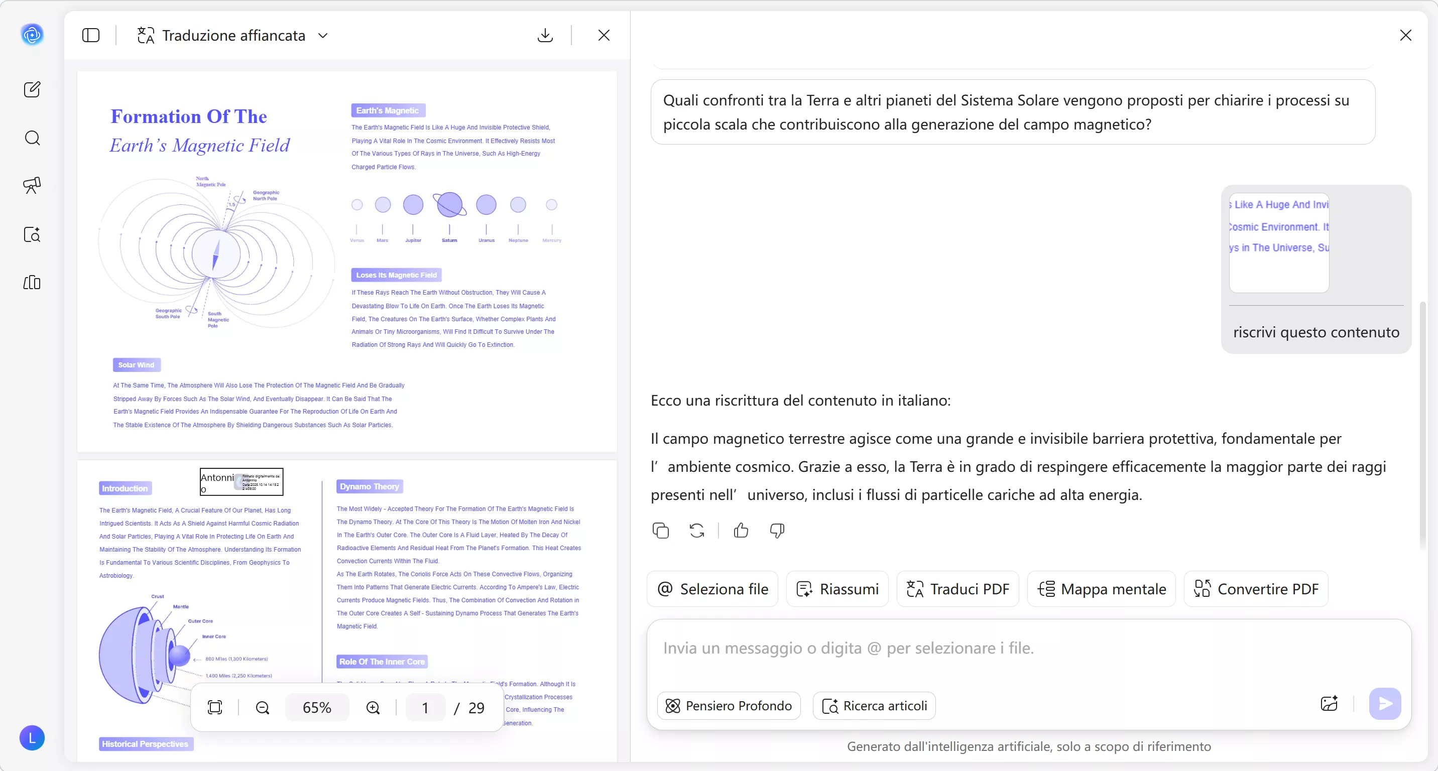 Rewrite the content in PDF with updf's online ai assistant