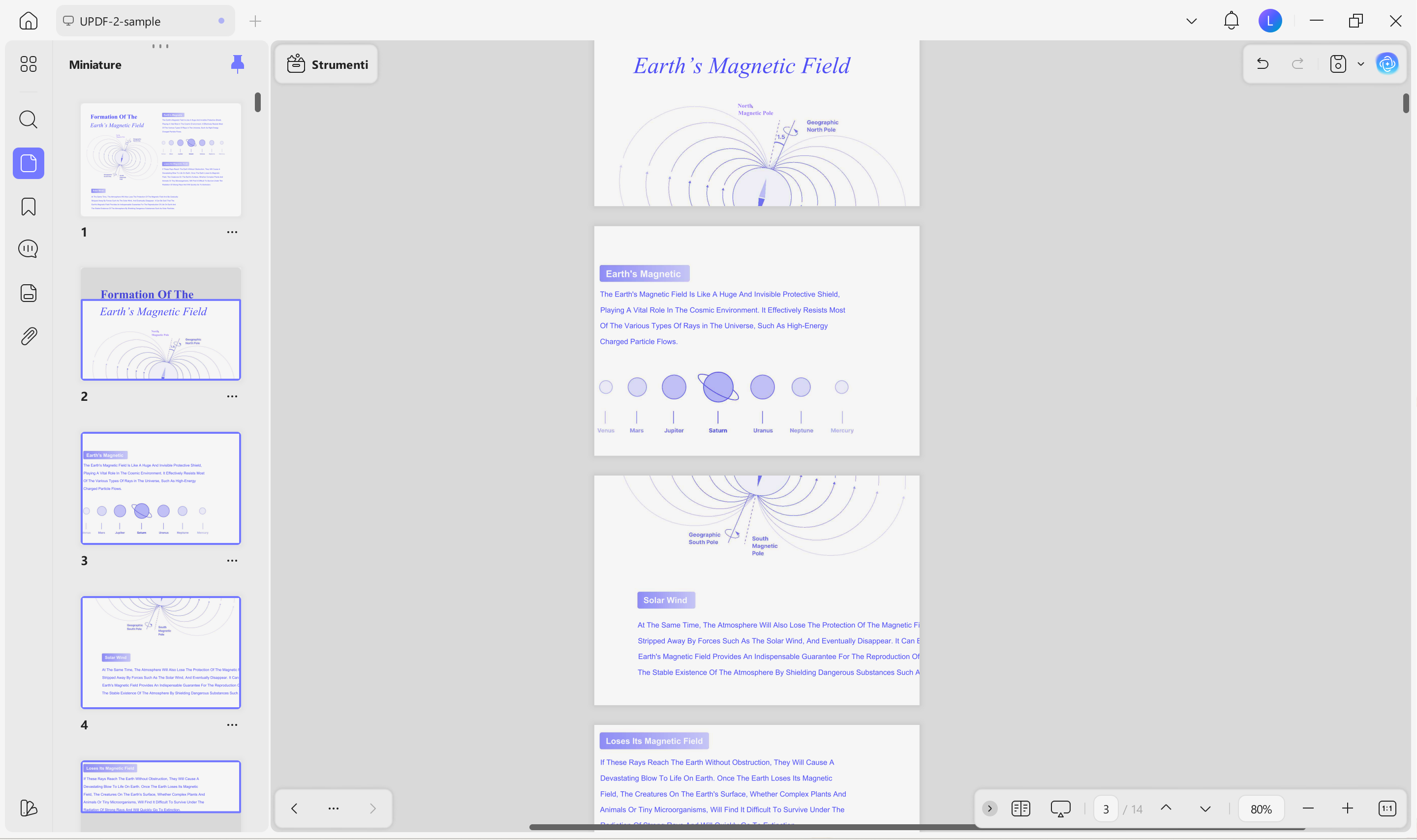 divide a word page into 4 split