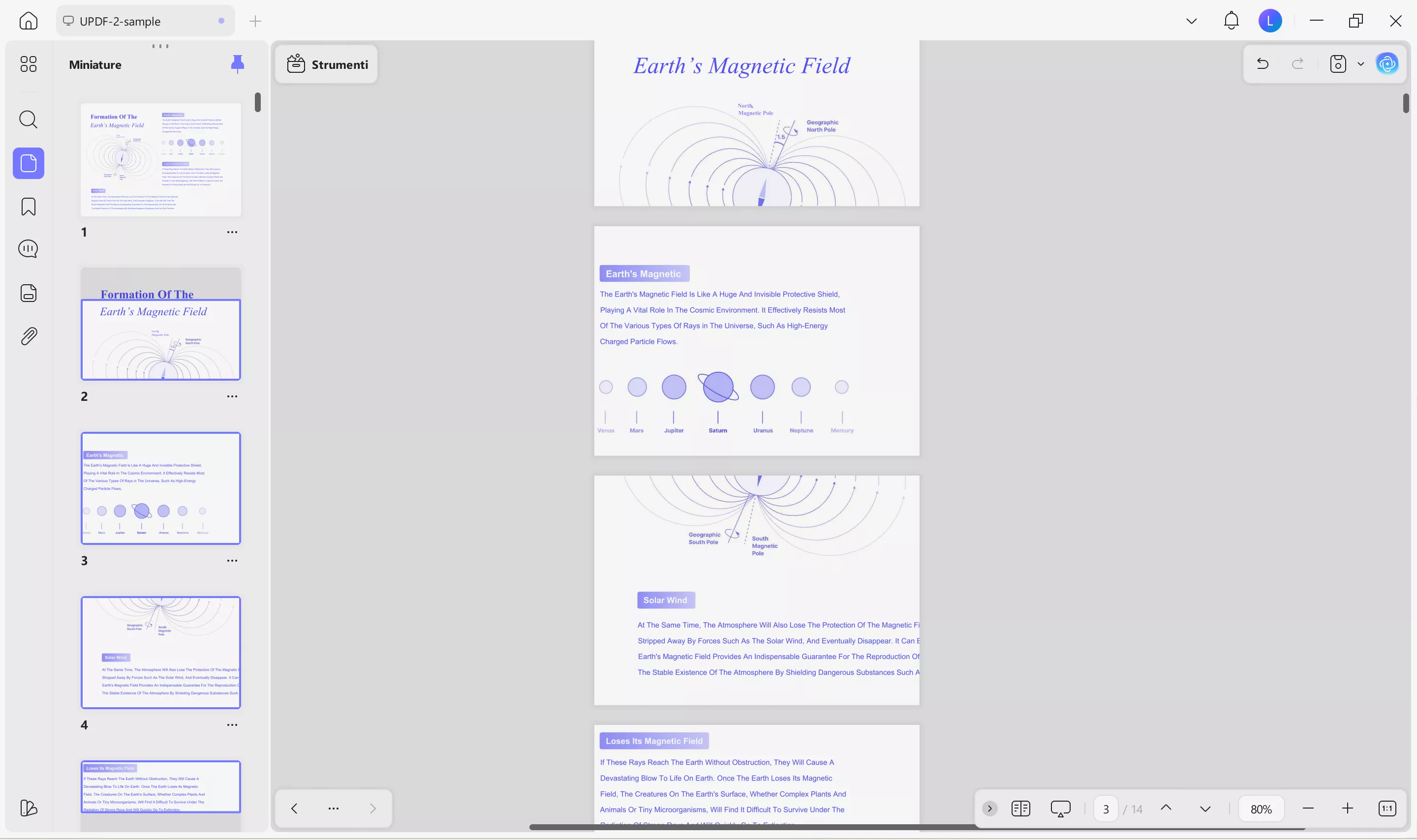 divide a word page into 4 split
