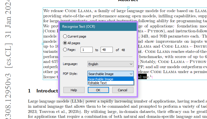 infix ocr