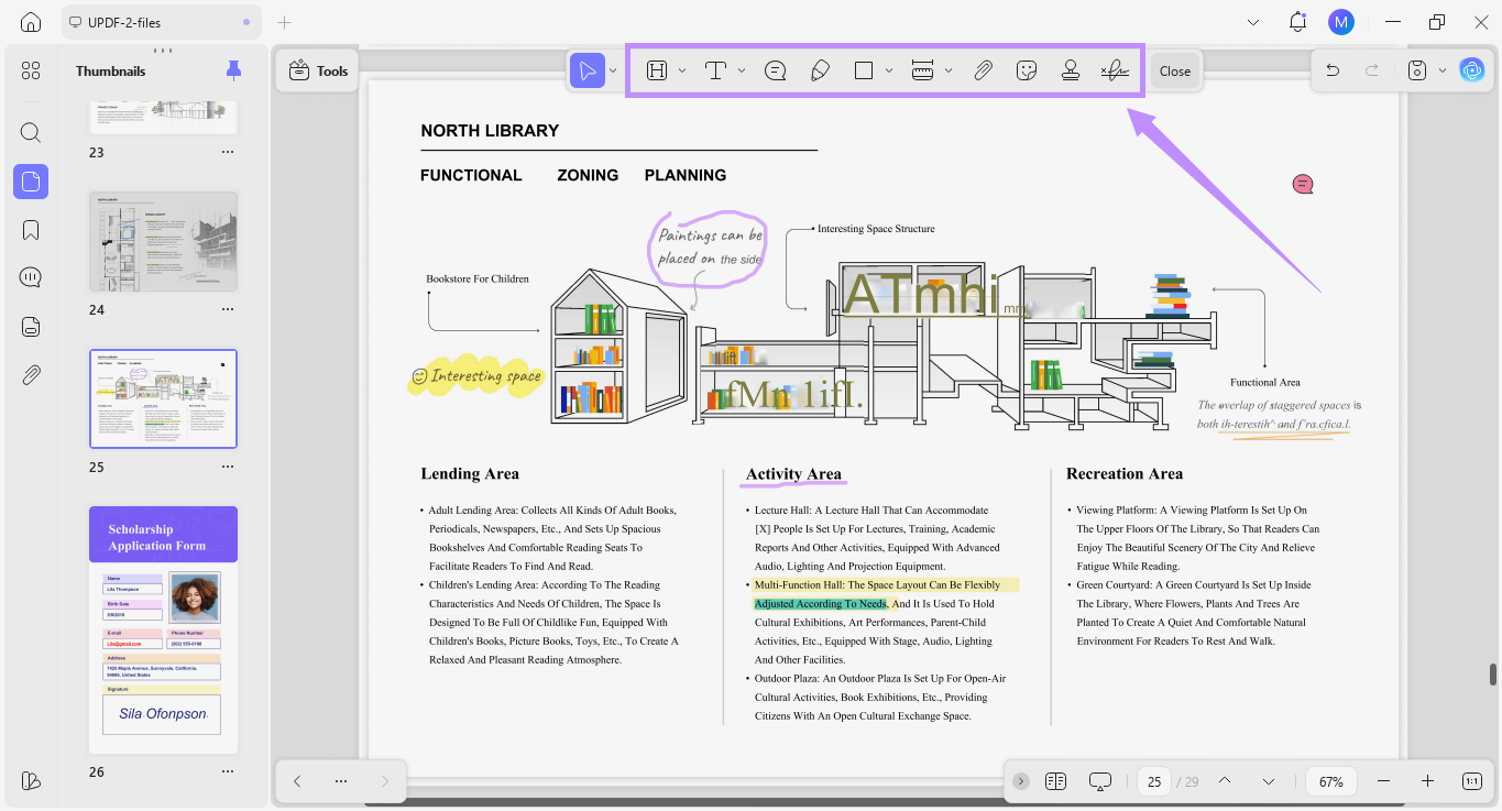 updf annotation and markup tools
