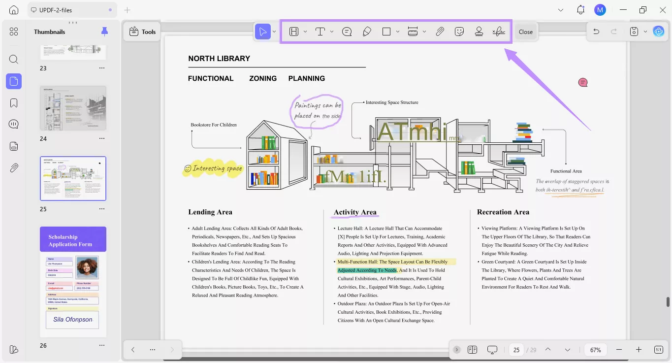 updf annotation and markup tools