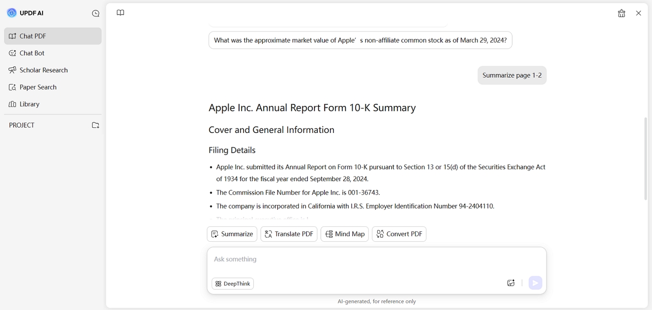 summarize long pdfs concise content