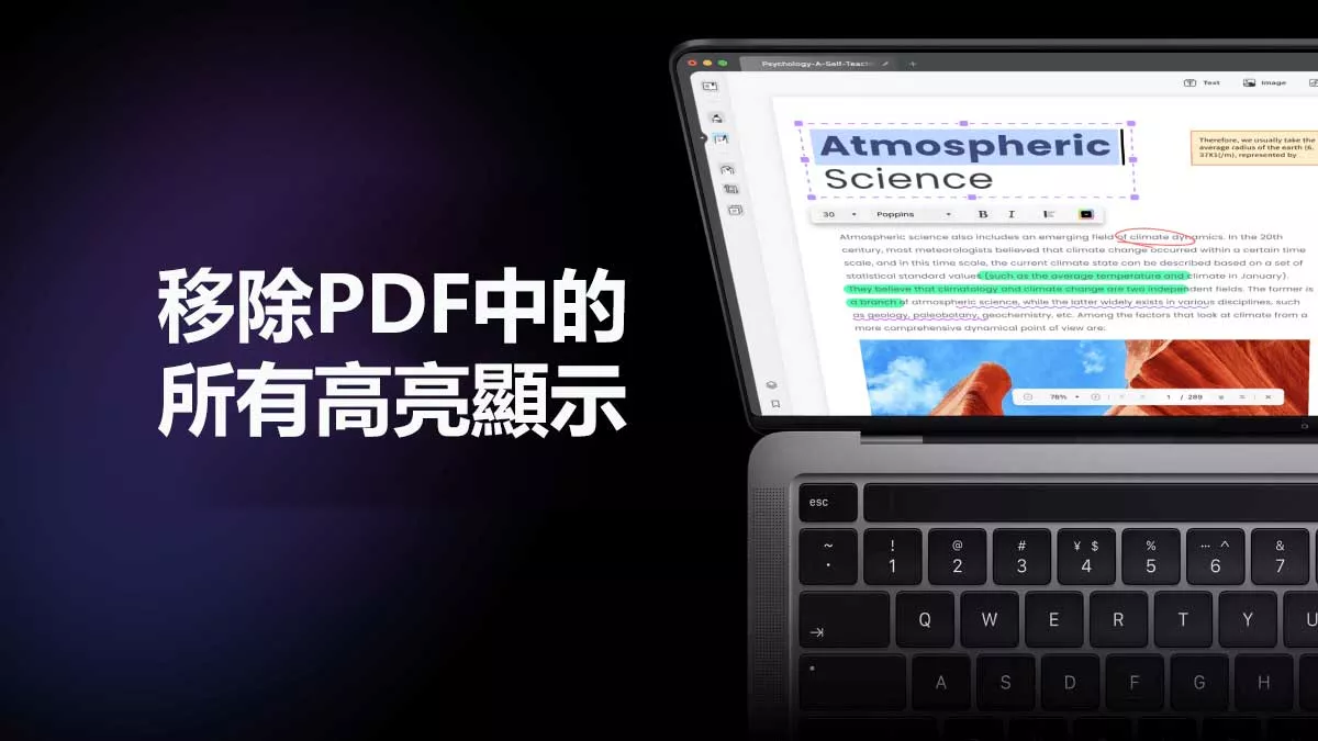 如何在Mac上移除PDF中的所有高亮顯示？