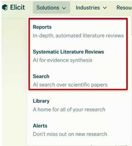 Elicit AI table displaying papers with abstracts and methods
