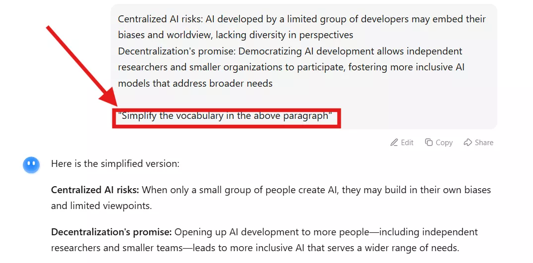Kimi K2.5, providing paragraph-level editing suggestions and clarity improvements