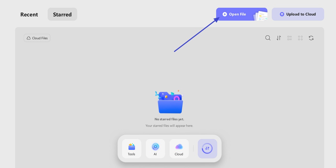 pick the open file button