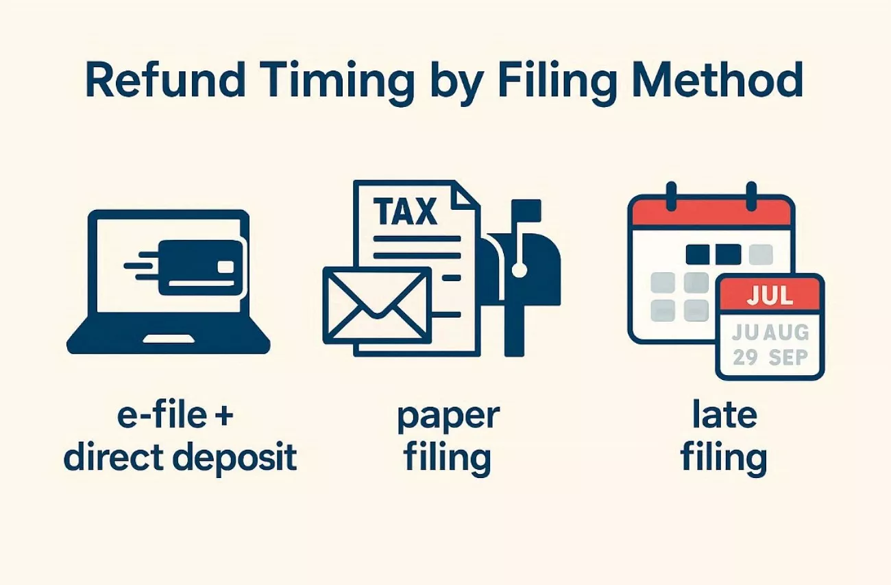 refund timing by filling method 