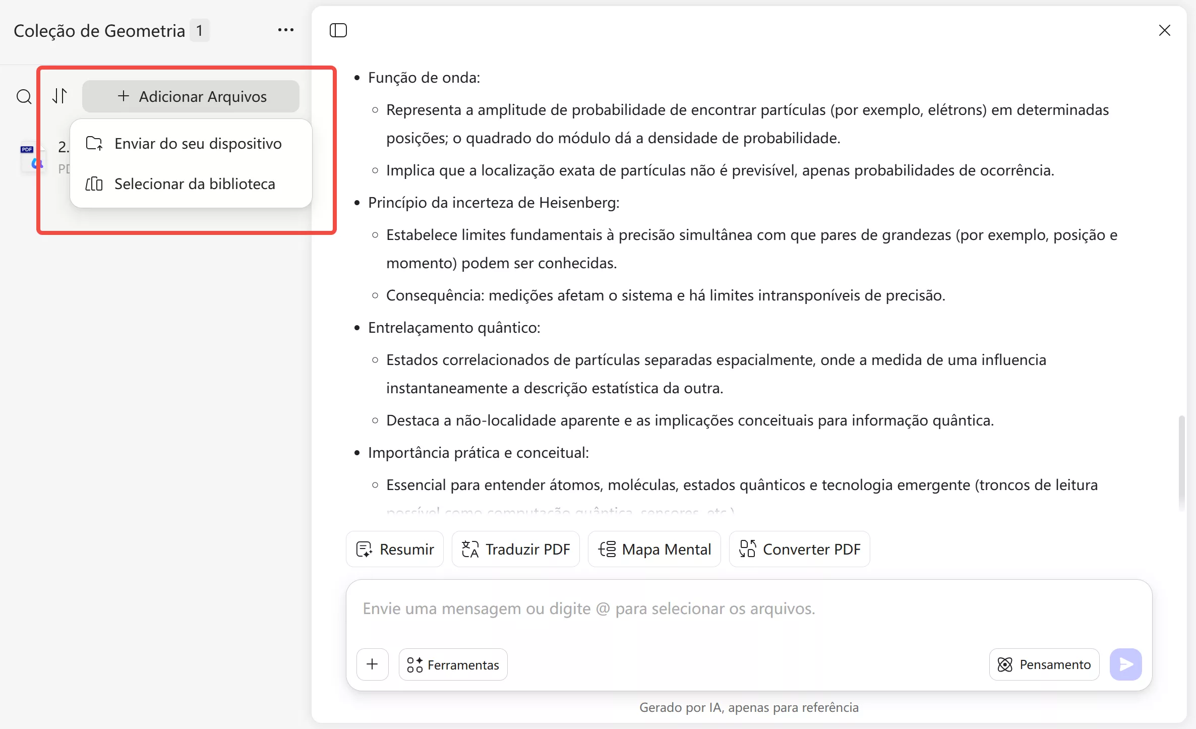 suporte a múltiplos documentos do updf ai