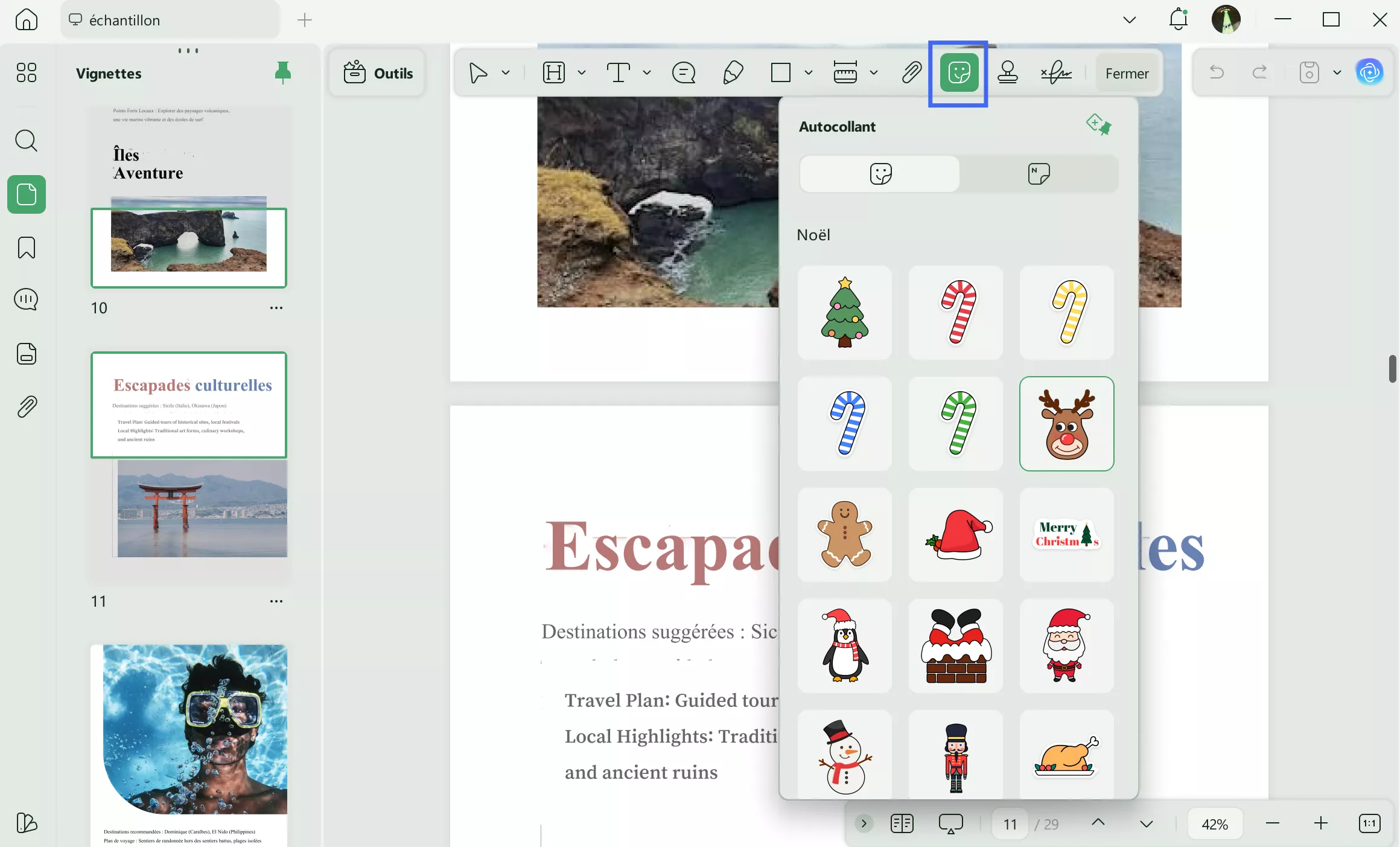 Annotation PDF obsidienne, ajout d'autocollant