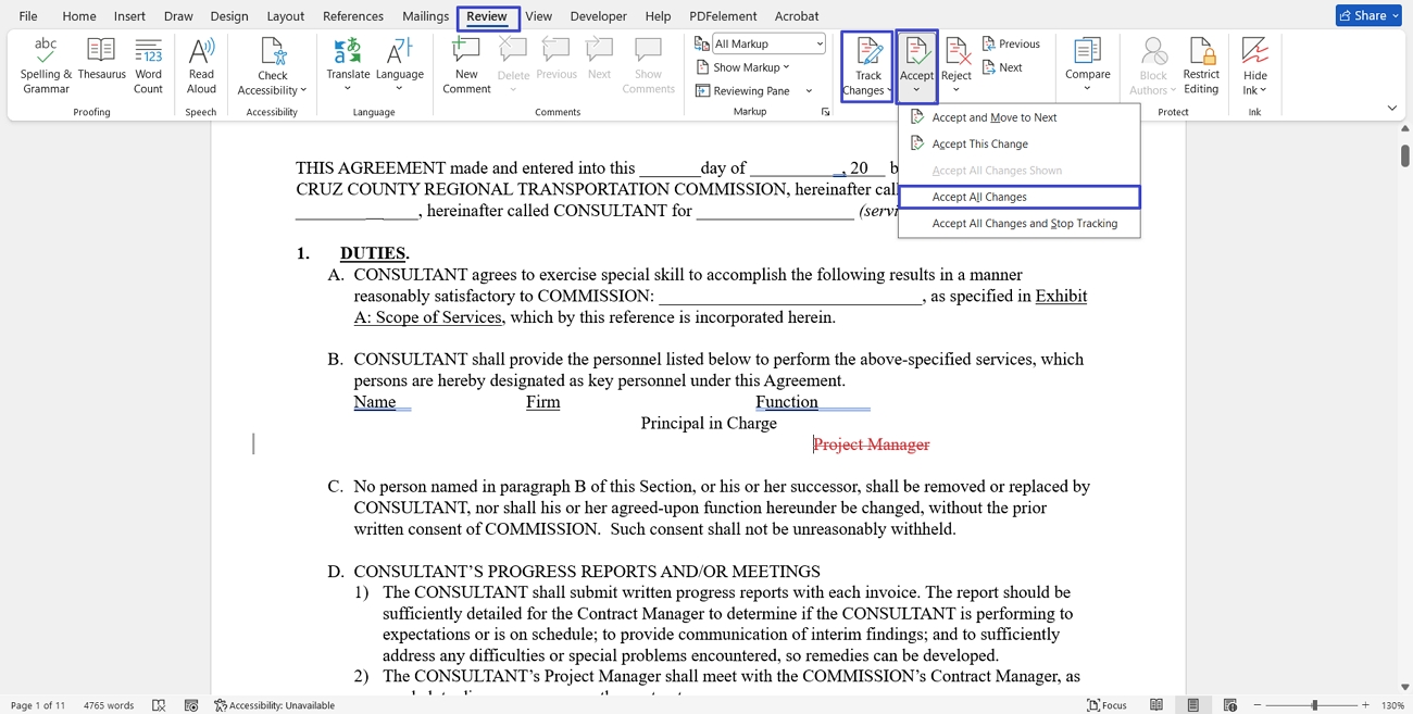 blackline ms word final clear document