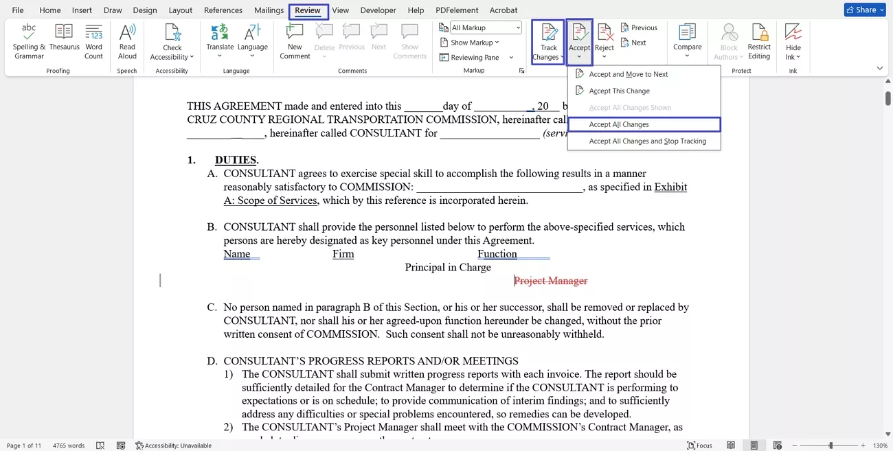 blackline ms word final clear document