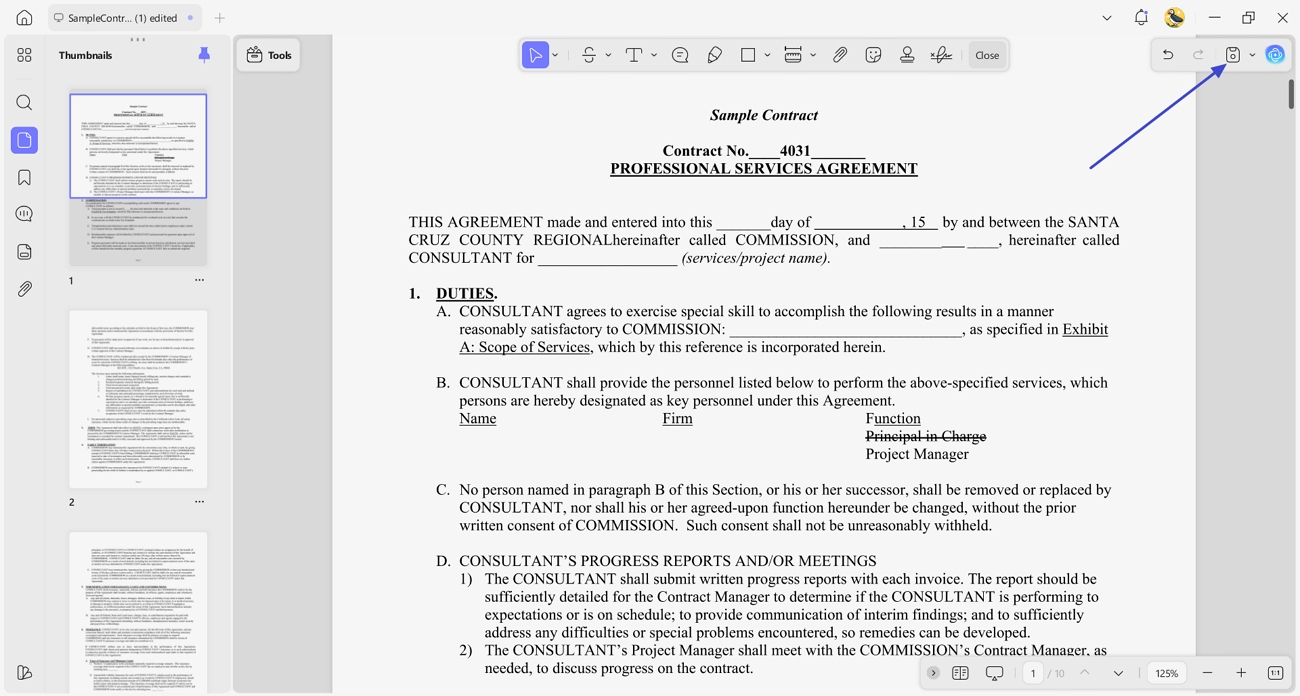 save annotated pdf updf