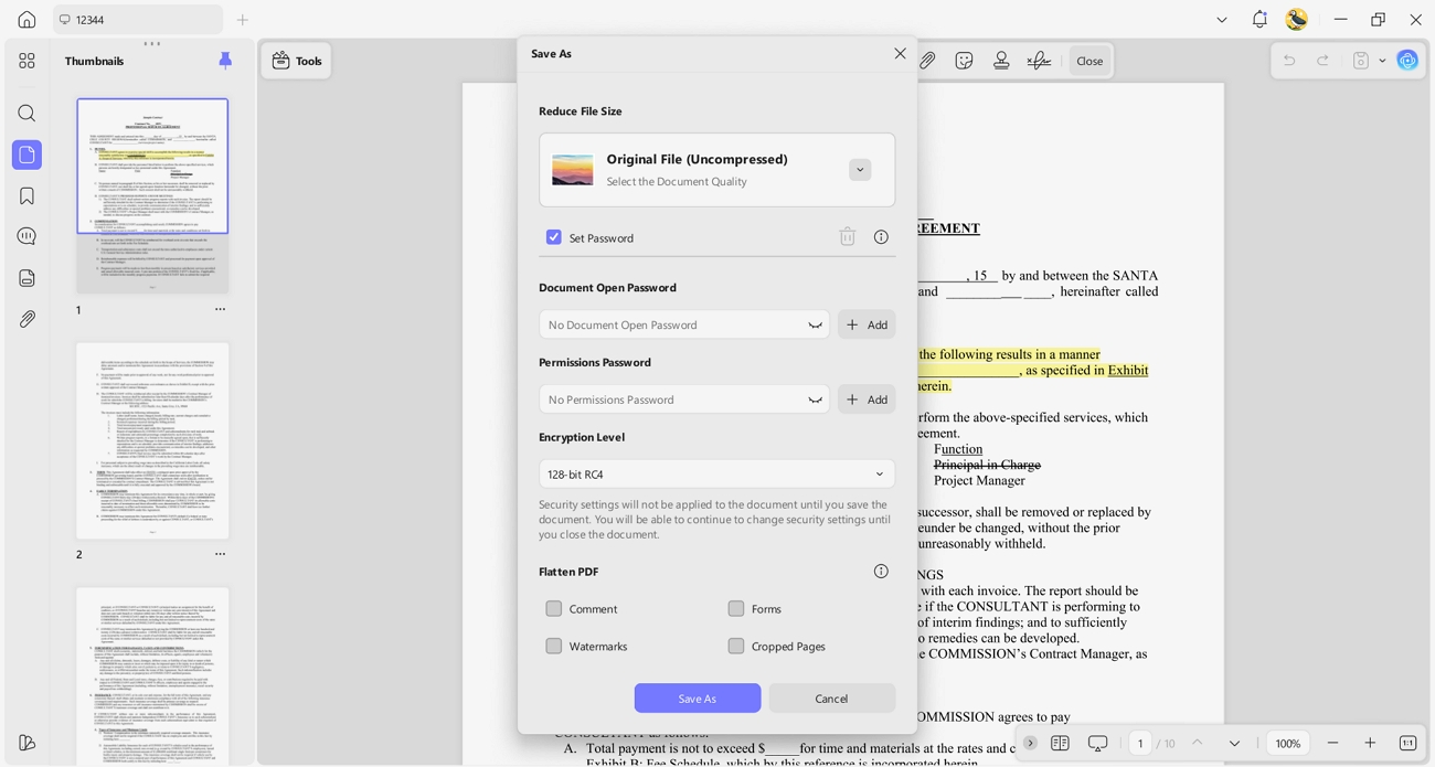 protect sensitive documents with strong passwords