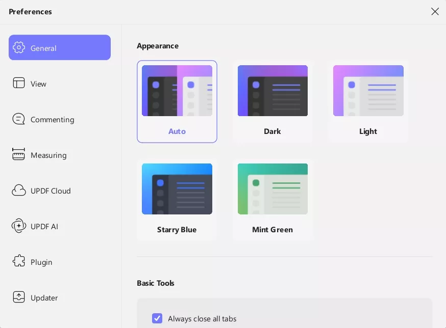 updf visual modes comfortable viewing