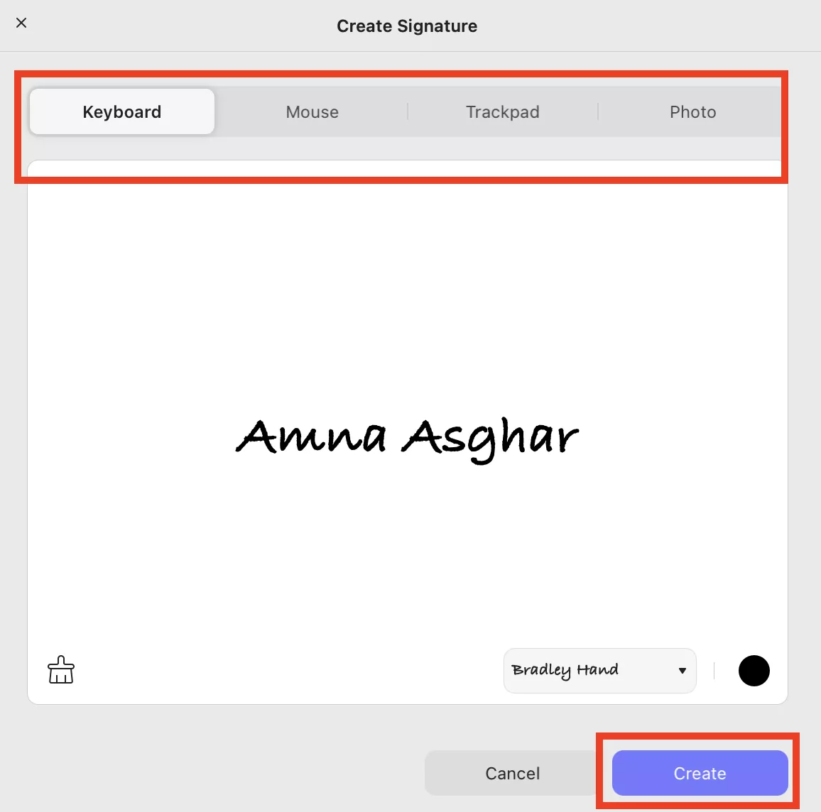 choose-signature-mode-and-create