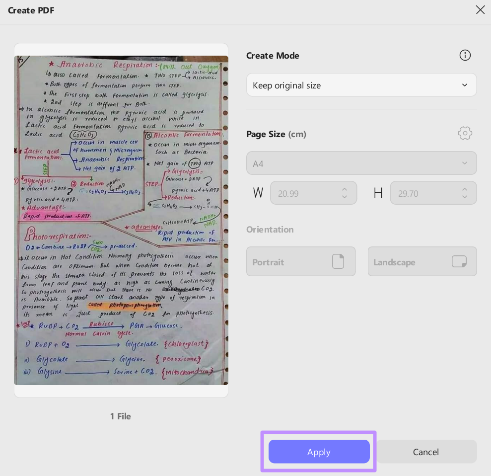 create pdf from image 