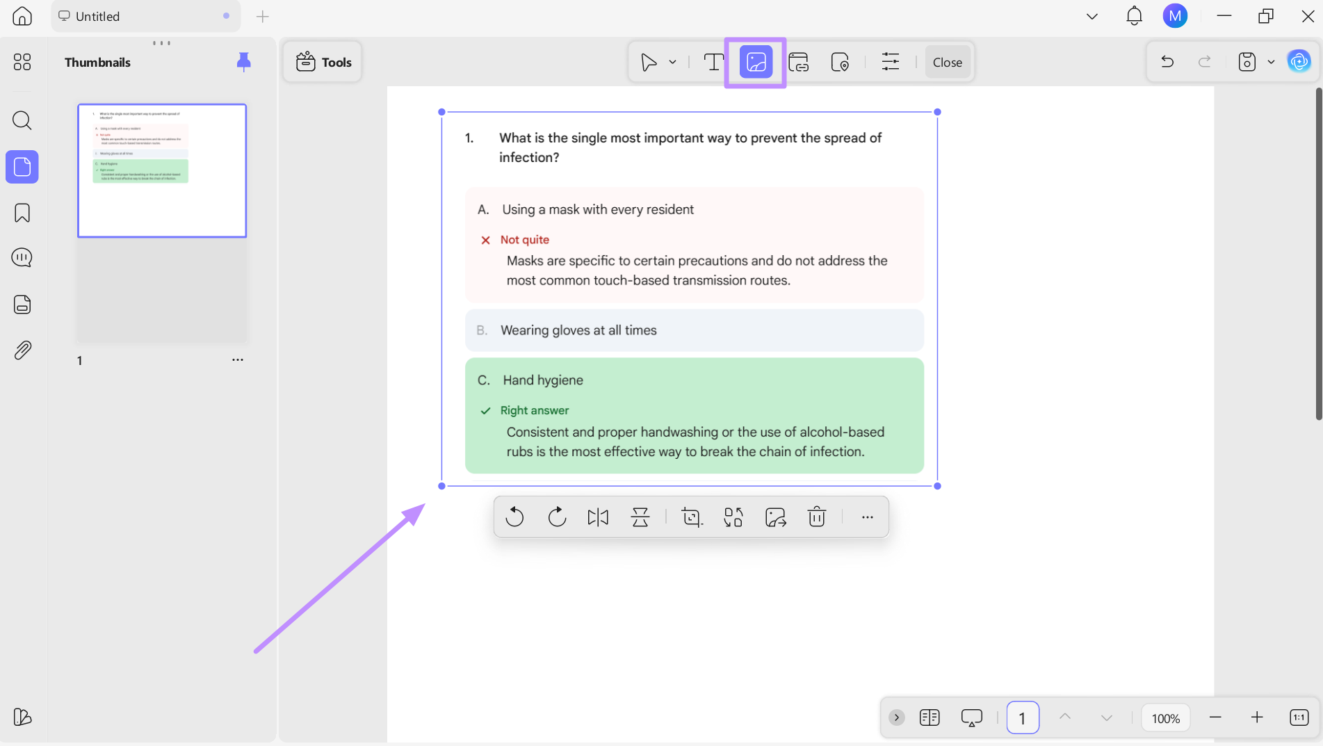 paste screenshot into pdf