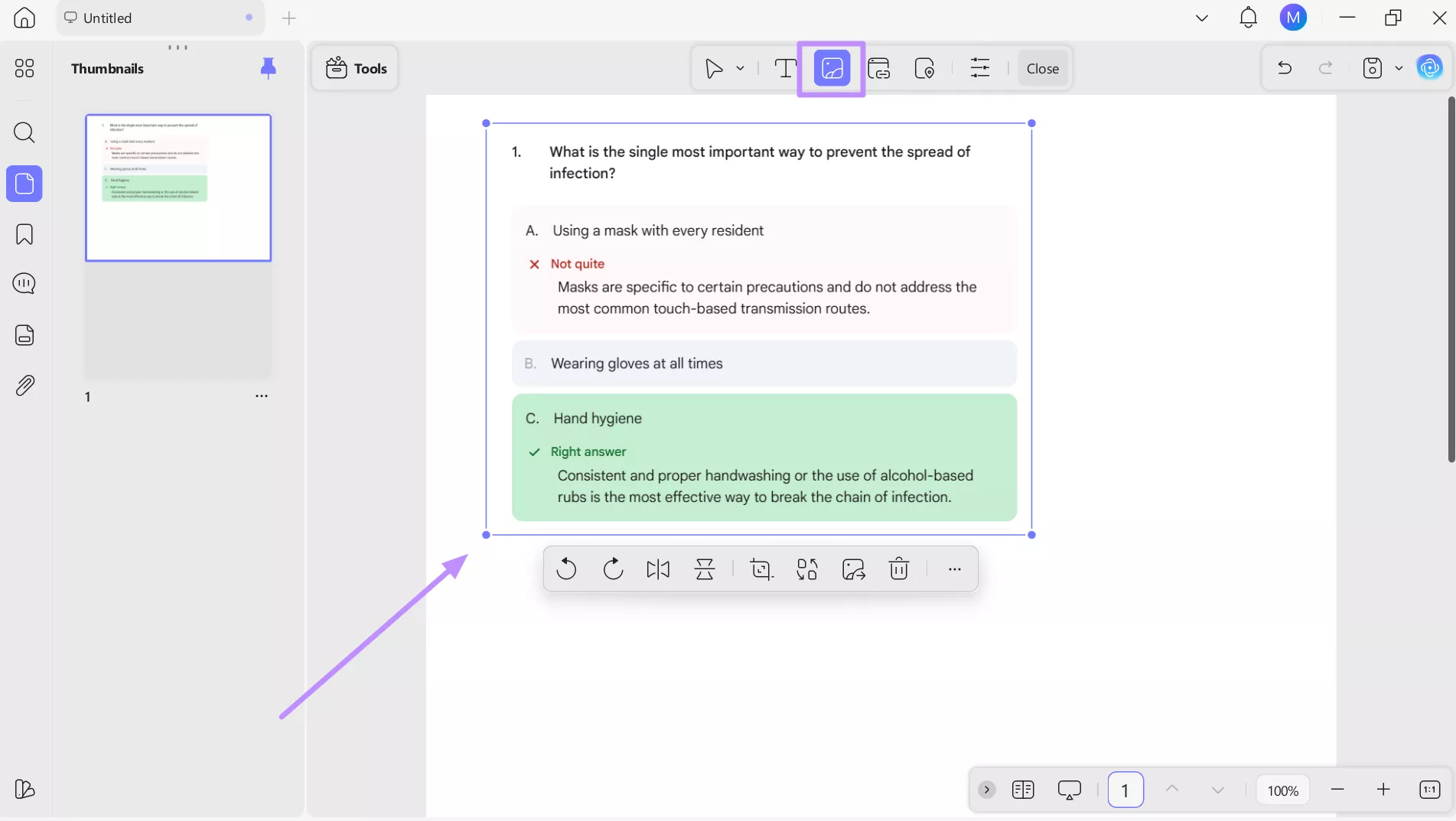 paste screenshot into pdf