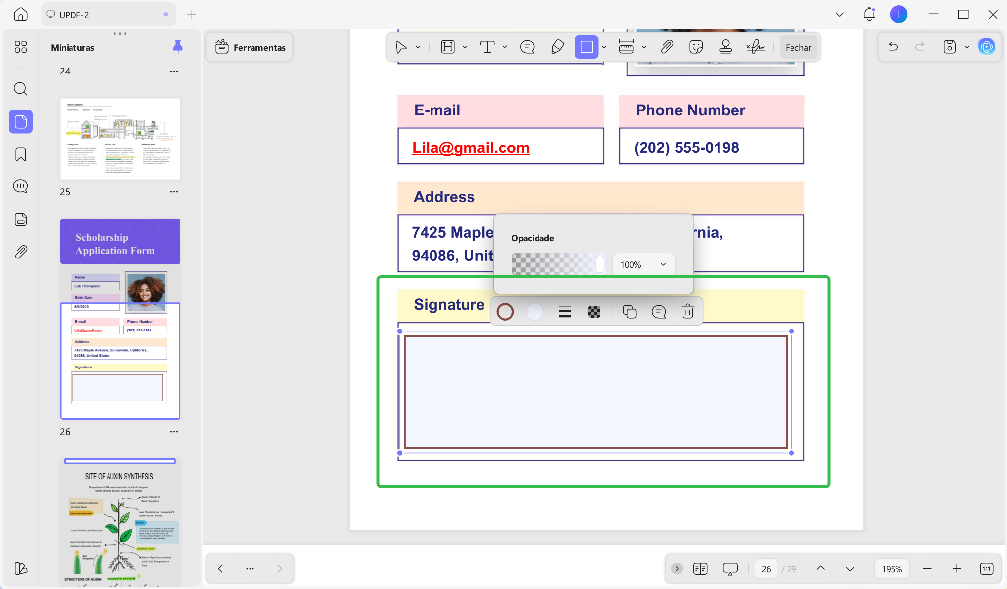 Arraste para cobrir a assinatura
