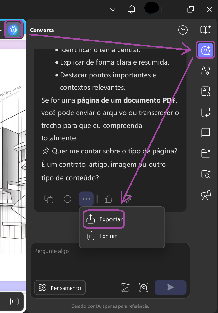 Exportar tradução do UPDF AI