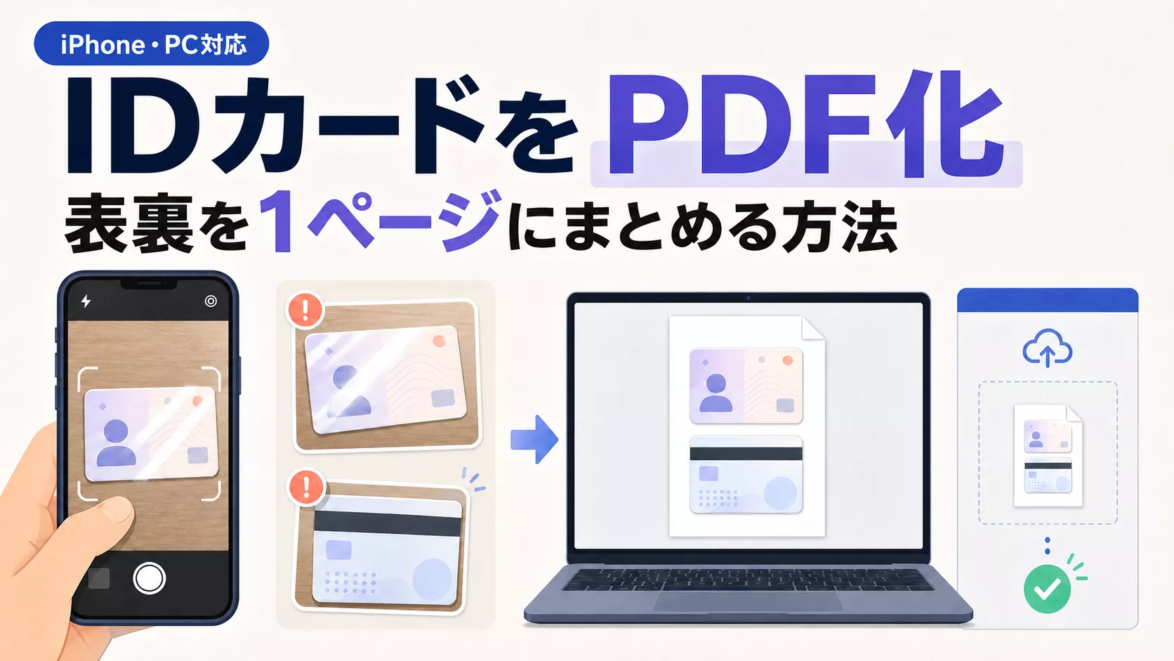 IDカードをPDF化｜表裏を1ページにまとめる簡単な方法