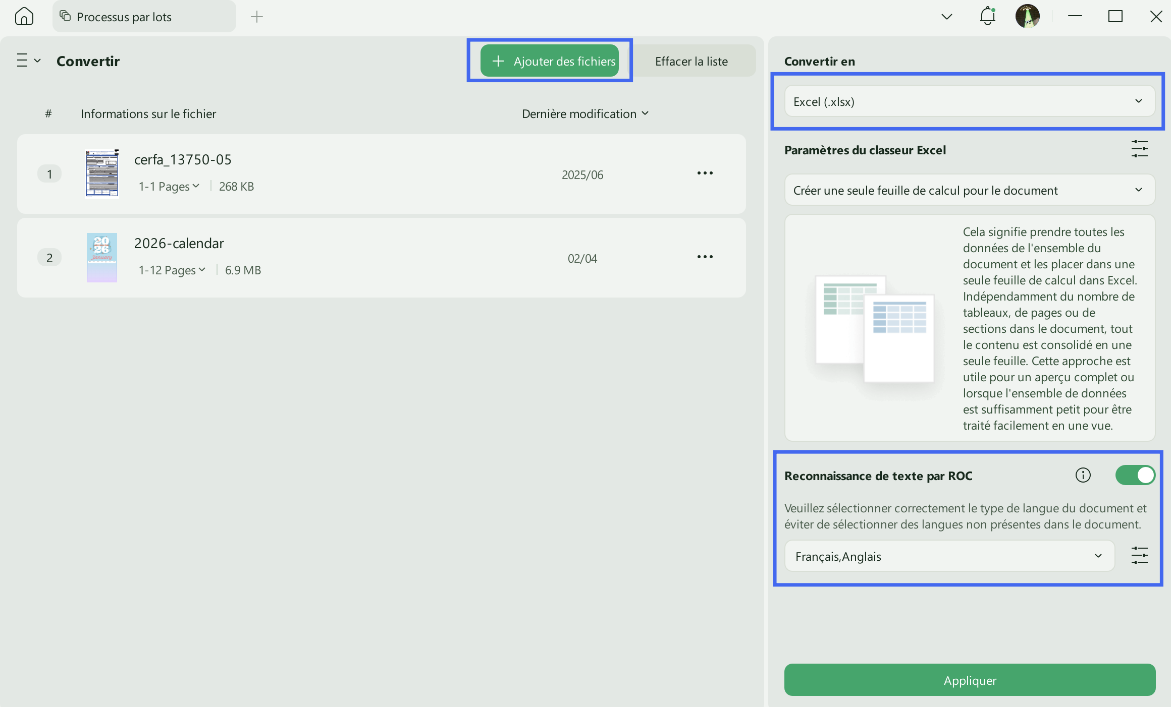Convertir un fichier vers un autre format